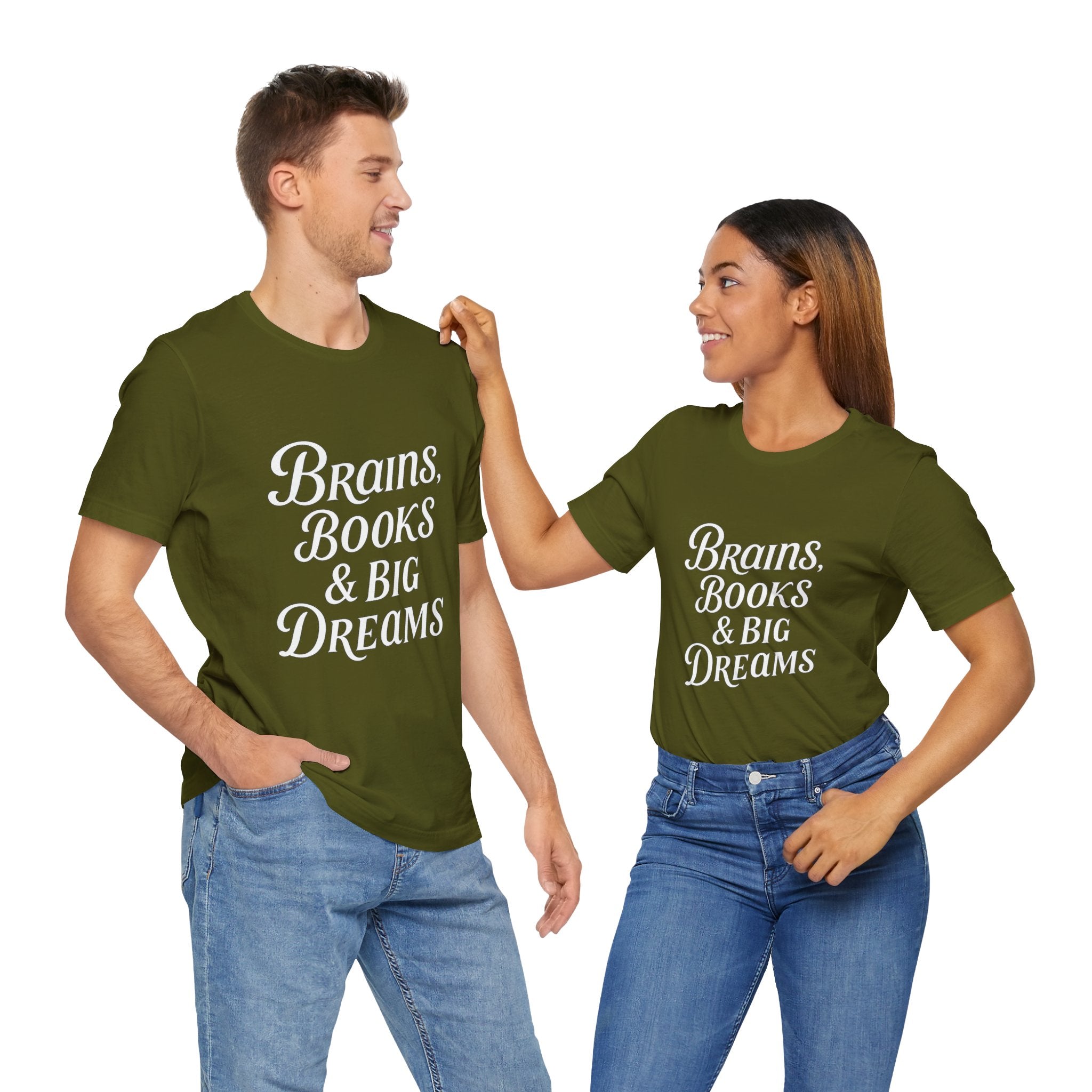 Brainiac Tee, Book Lover Shirt, Big Dreams T-Shirt, Unisex Graphic Top, Intellectual Clothing