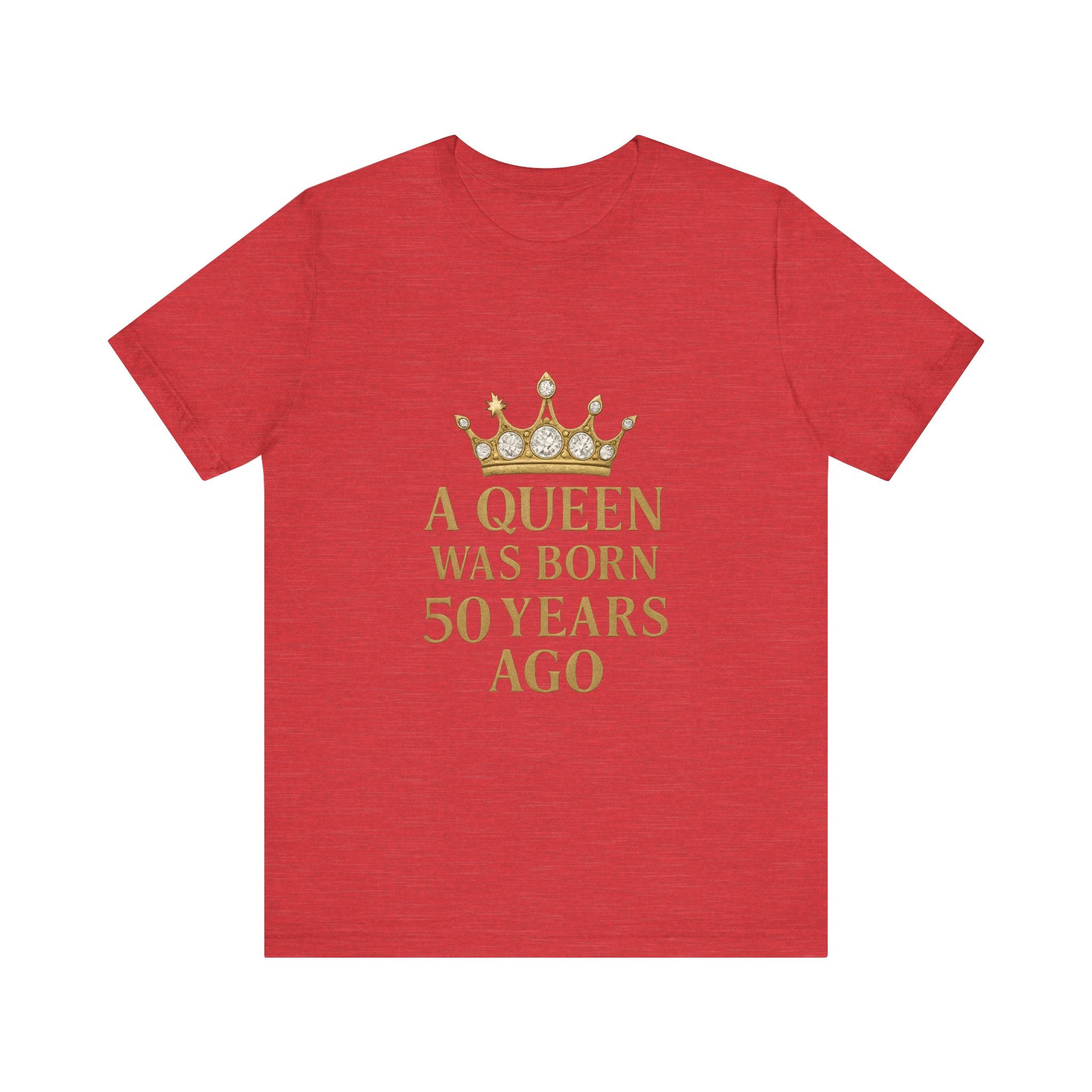 50th Birthday Queen Tee, A Queen Was Born 50 Years Ago Shirt, Anniversary Gift, Retro T-Shirt, Crown Design Tee