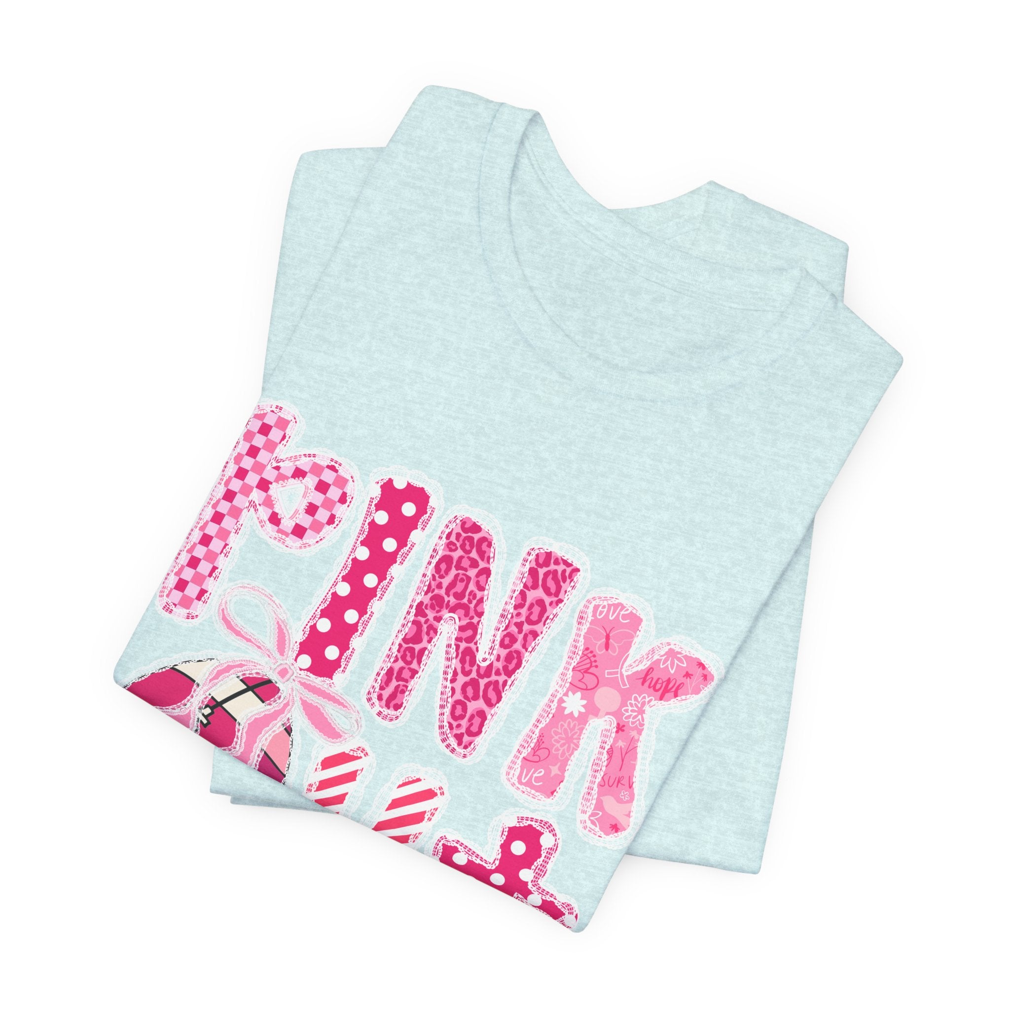 Cute Pink 'PINK OUT' Unisex Tee, Perfect for Breast Cancer Awareness, Casual Wear, Gift for Friends, Fundraising Events, or Team Spirit