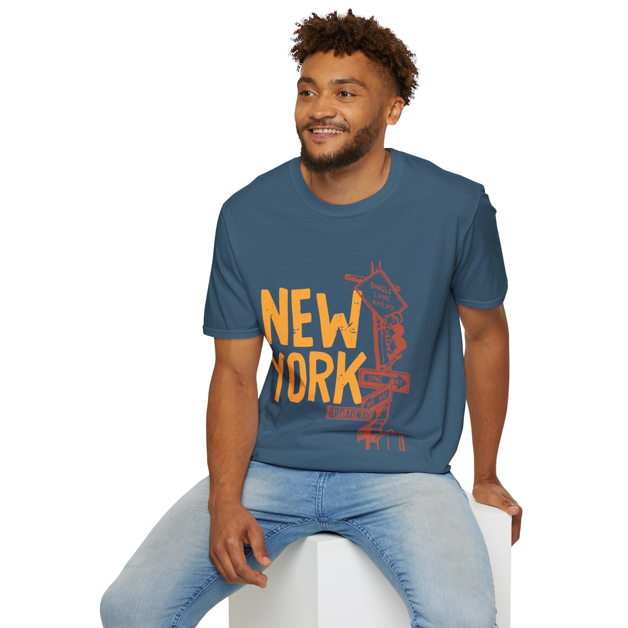 New York Skyline Unisex Softstyle T-Shirt, City Apparel, Travel Shirt, Gift for NYC Lovers, Casual Wear, Summer Fashion