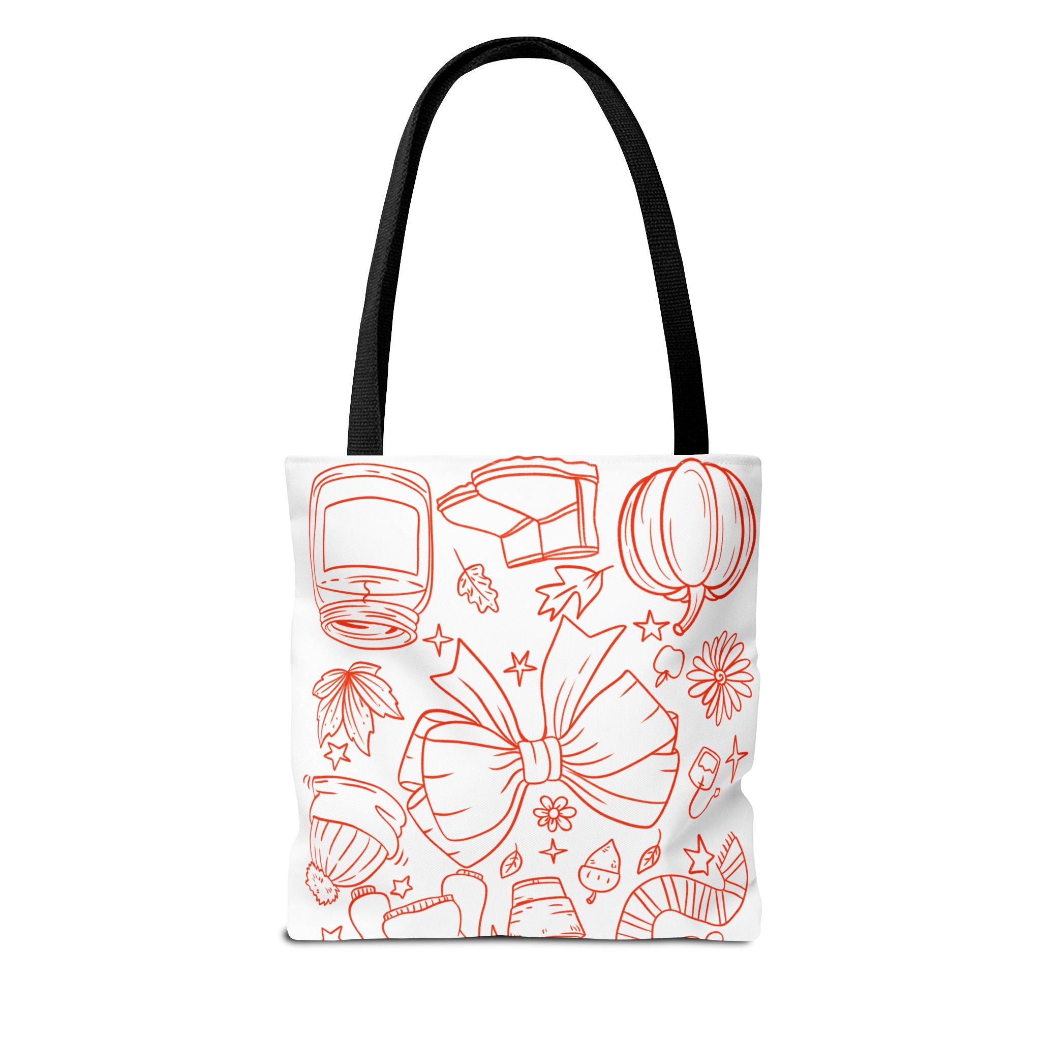 Cozy Fall Tote Bag, Autumn Aesthetic Carry-All, Cute Gift for Her, Shopping Bag, Halloween & Thanksgiving Essential