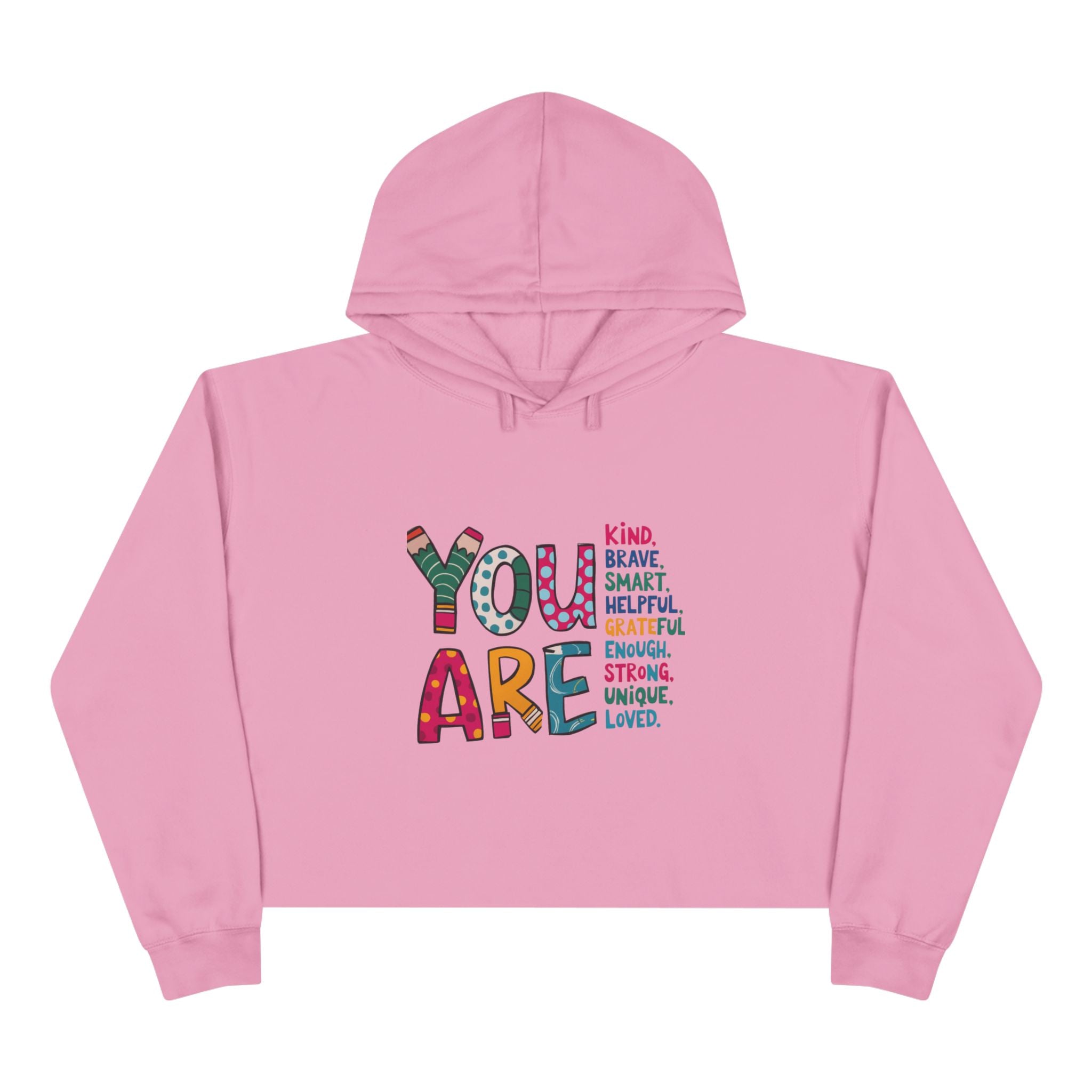 Inspirational Crop Hoodie - Perfect Gift for Friends, Motivation, Self-Care, Birthday, Casual Wear