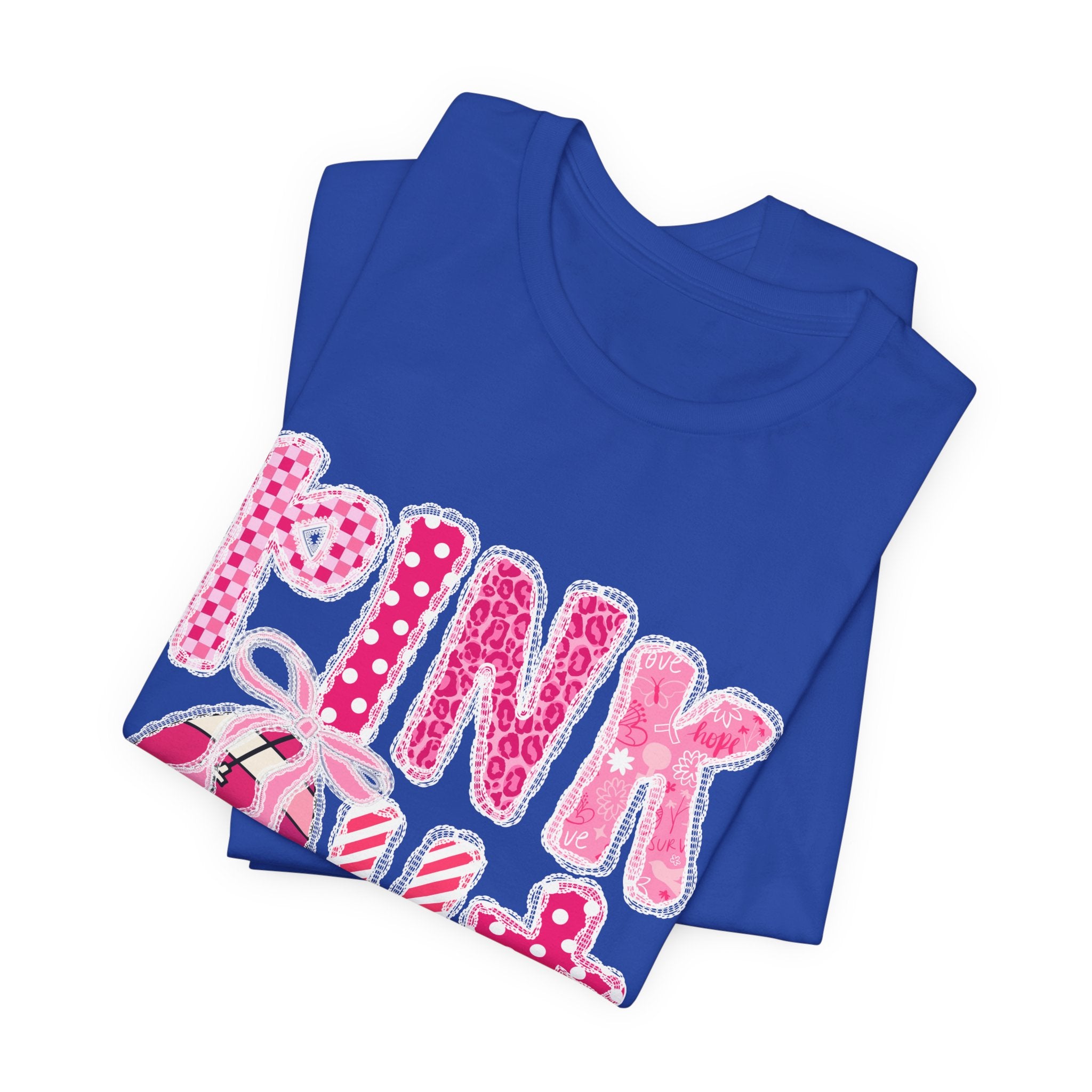 Cute Pink 'PINK OUT' Unisex Tee, Perfect for Breast Cancer Awareness, Casual Wear, Gift for Friends, Fundraising Events, or Team Spirit