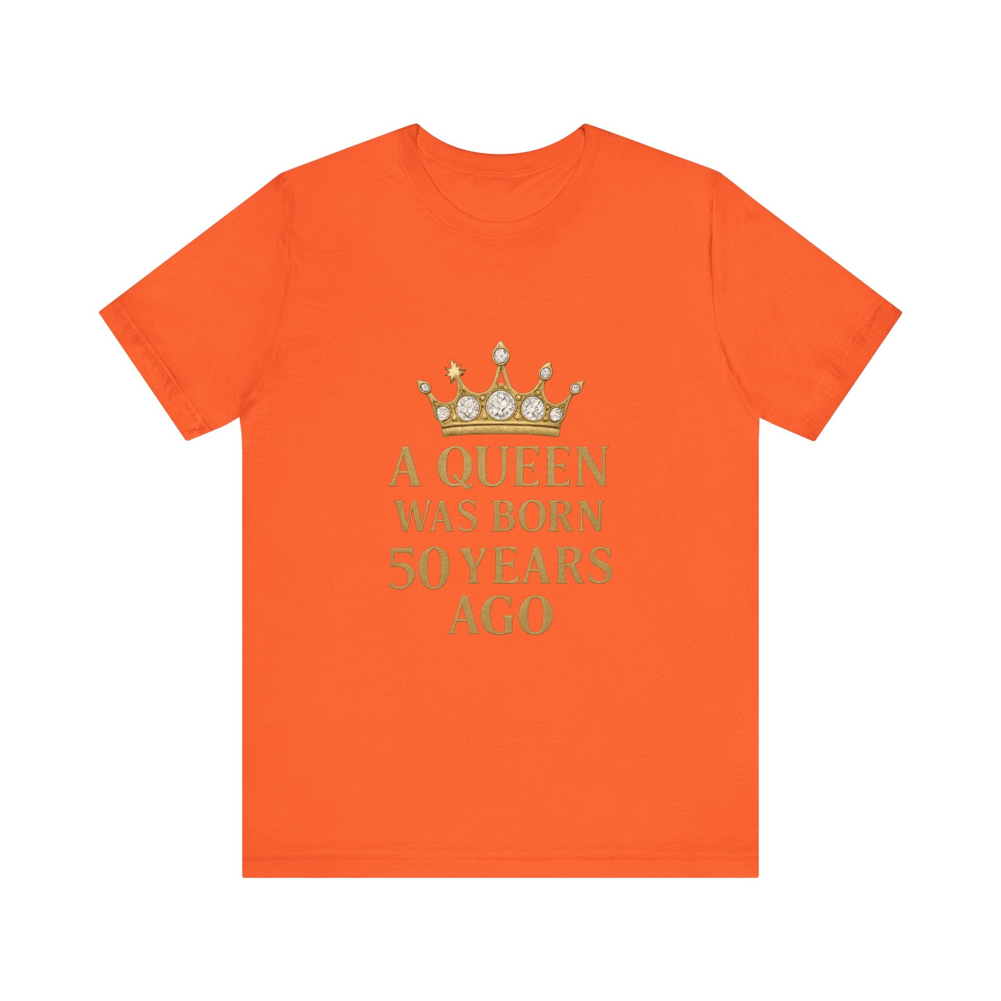 50th Birthday Queen Tee, A Queen Was Born 50 Years Ago Shirt, Anniversary Gift, Retro T-Shirt, Crown Design Tee
