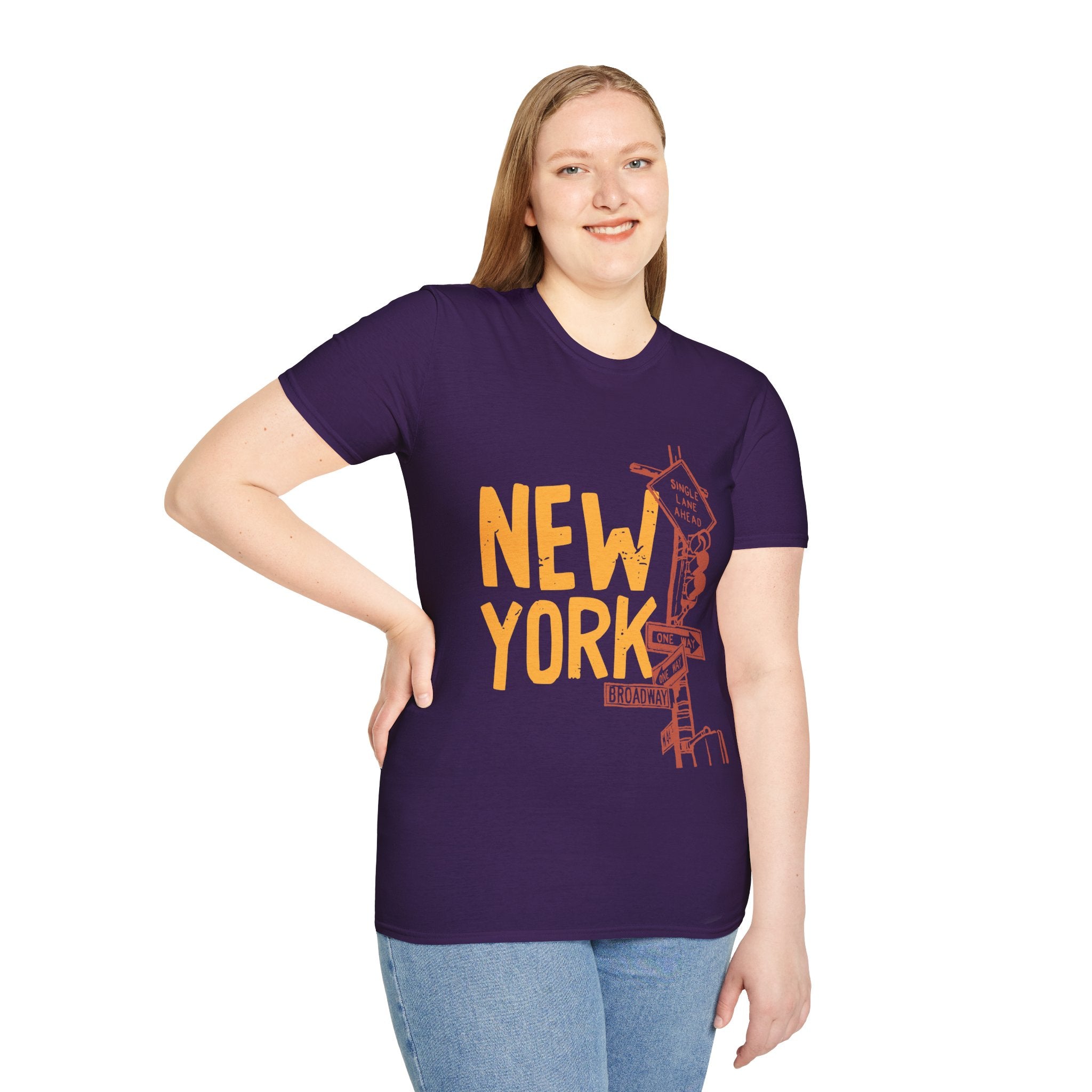 New York Skyline Unisex Softstyle T-Shirt, City Apparel, Travel Shirt, Gift for NYC Lovers, Casual Wear, Summer Fashion