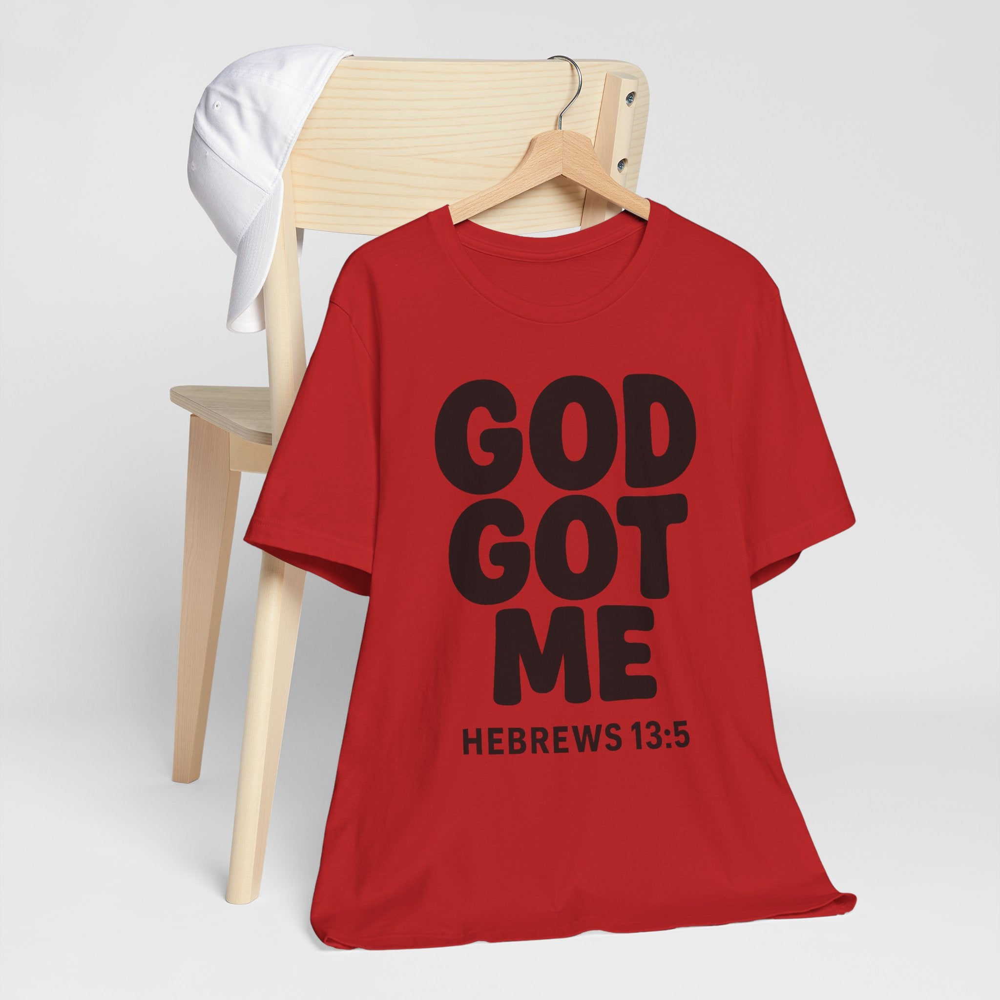 GOD GOT ME Religious T-Shirt, Christian Design. Clothing, Inspirational Tee, Faith Shirt, Unisex Jersey Short Sleeve Tee with