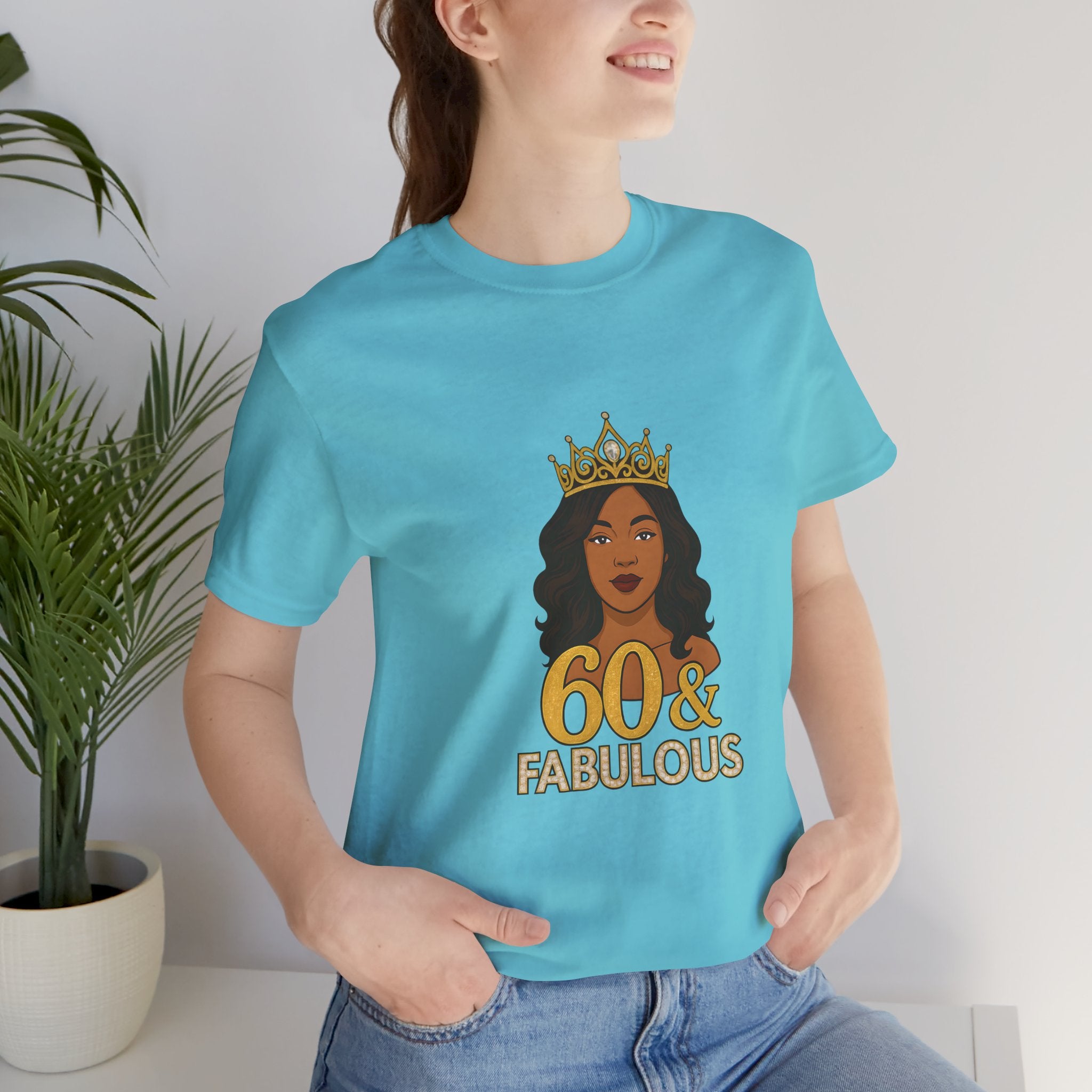 60 & Fabulous Unisex Tee, Birthday Gift Tee, Women's Celebration Shirt, Fun Milestone Birthday Apparel, Perfect for 60th Birthday Party