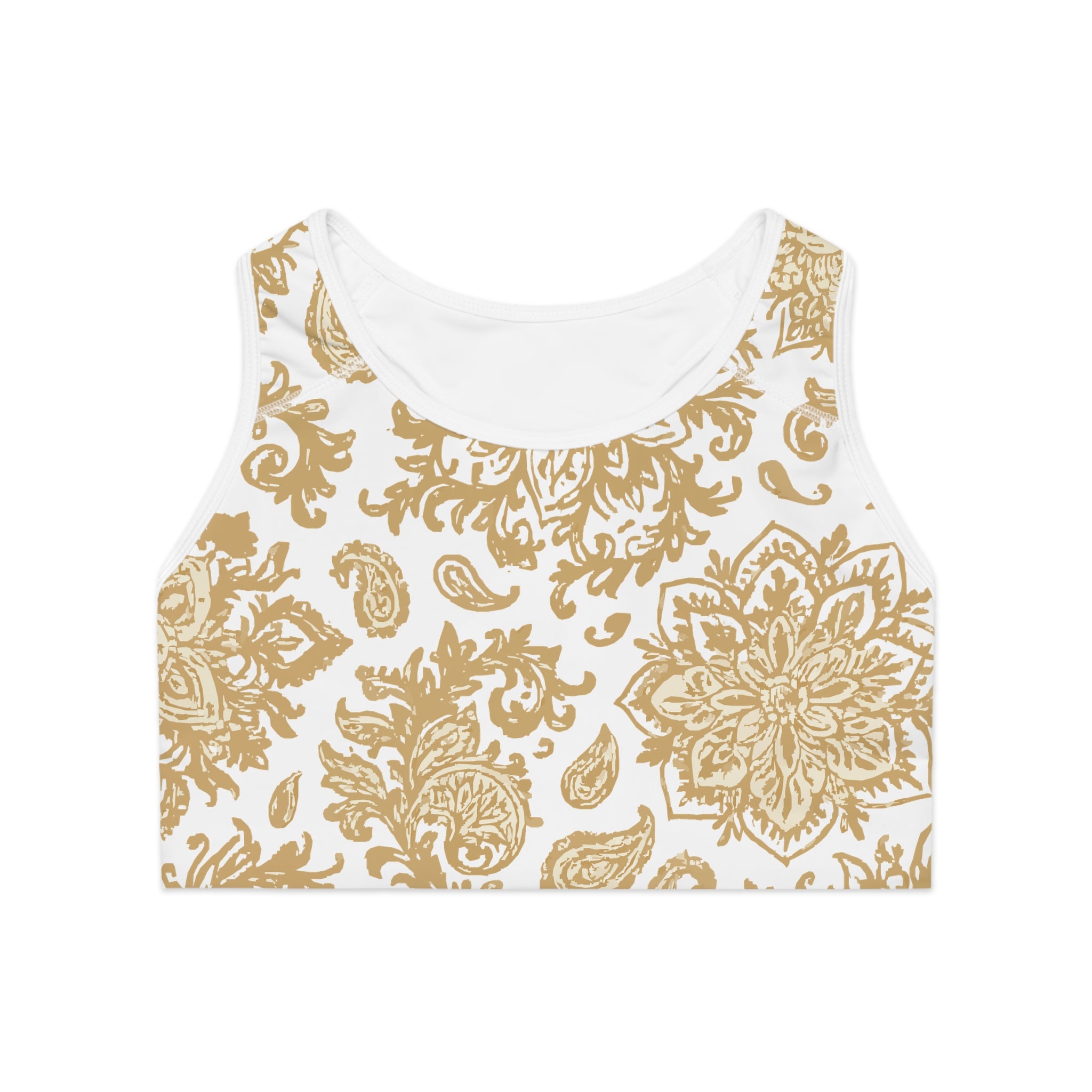 Boho Mandala Art Sports Bra for Active Women, Stylish Workout Top, Yoga Bra, Fitness Apparel, Unique Activewear