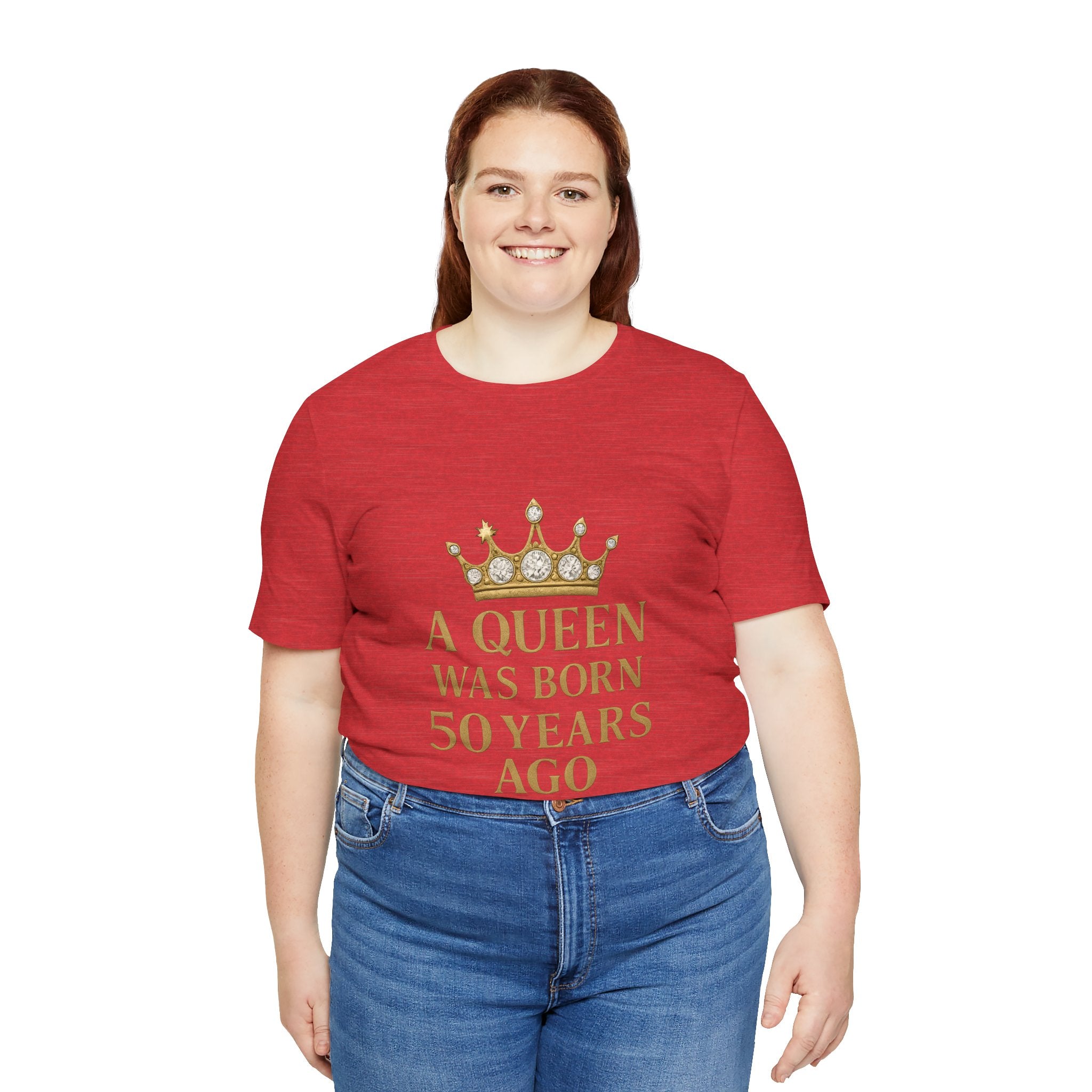 50th Birthday Queen Tee, A Queen Was Born 50 Years Ago Shirt, Anniversary Gift, Retro T-Shirt, Crown Design Tee