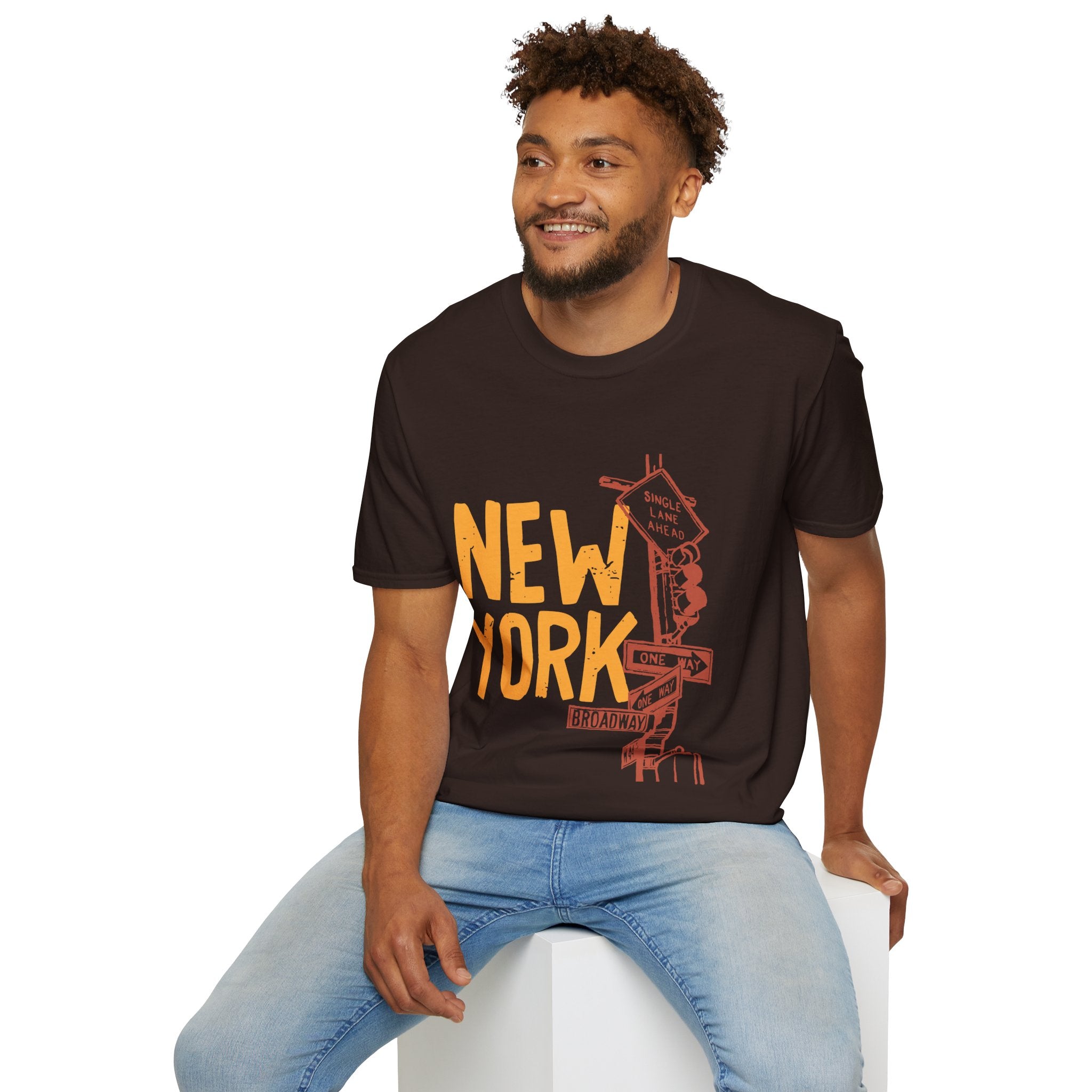 New York Skyline Unisex Softstyle T-Shirt, City Apparel, Travel Shirt, Gift for NYC Lovers, Casual Wear, Summer Fashion