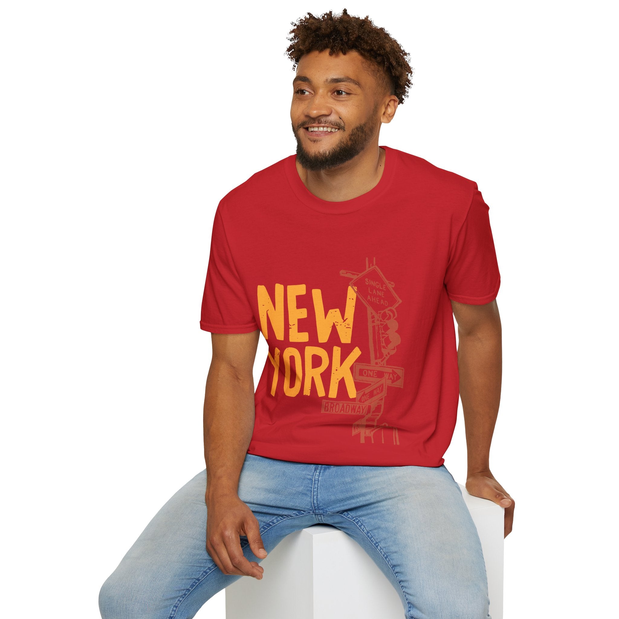 New York Skyline Unisex Softstyle T-Shirt, City Apparel, Travel Shirt, Gift for NYC Lovers, Casual Wear, Summer Fashion