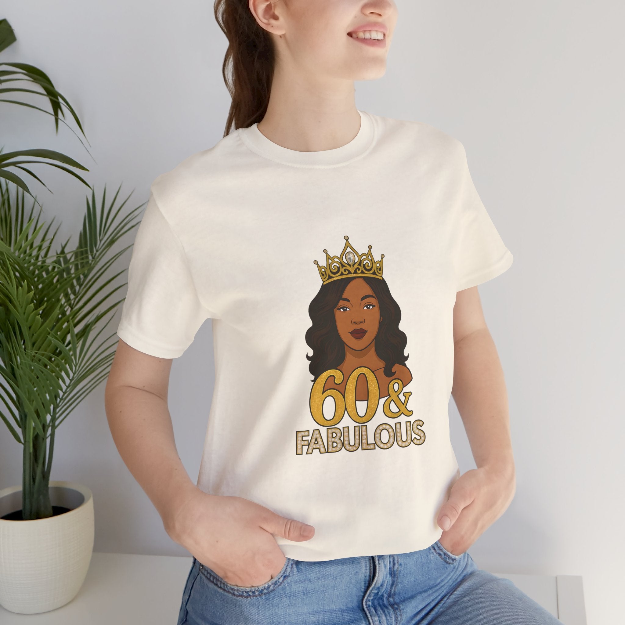 60 & Fabulous Unisex Tee, Birthday Gift Tee, Women's Celebration Shirt, Fun Milestone Birthday Apparel, Perfect for 60th Birthday Party