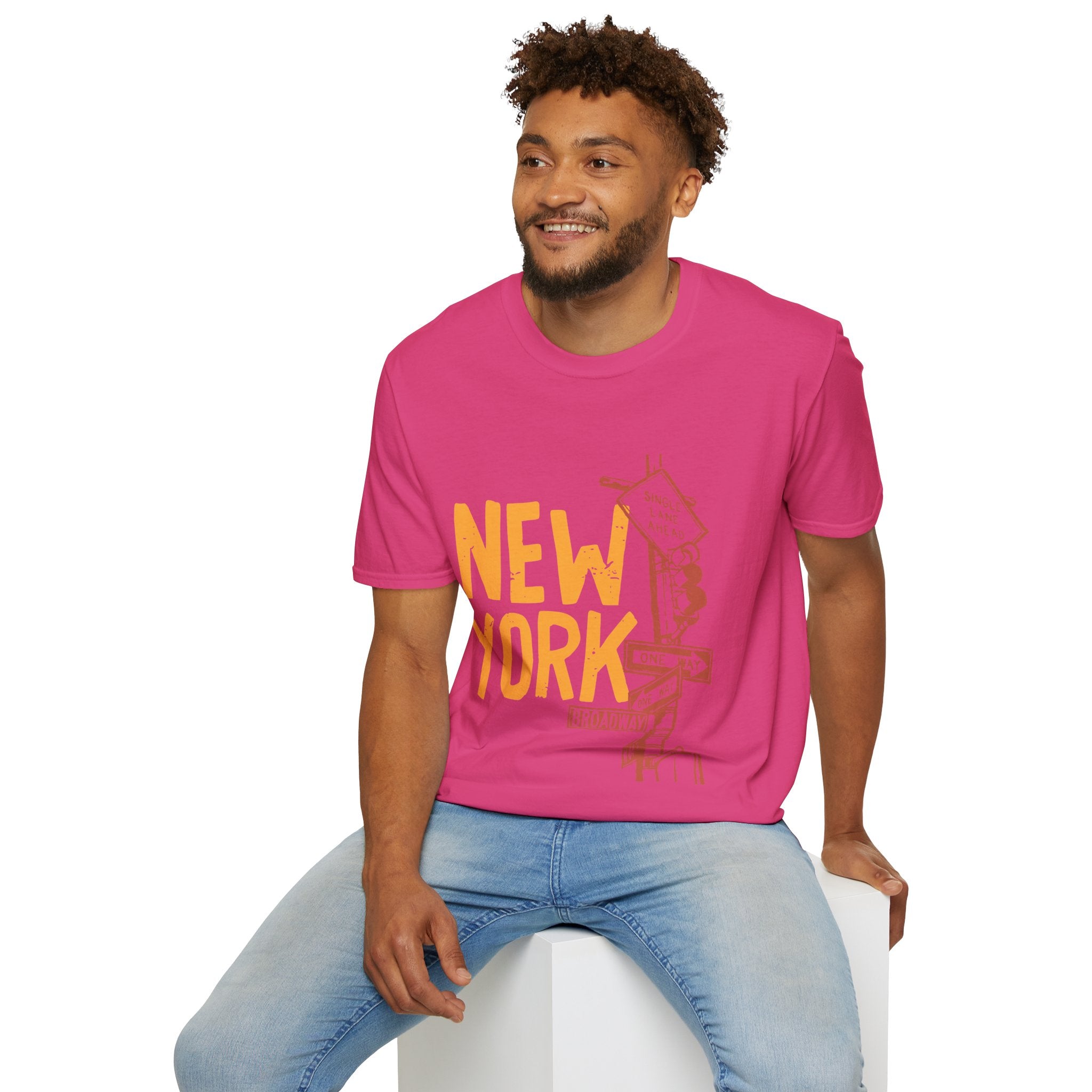 New York Skyline Unisex Softstyle T-Shirt, City Apparel, Travel Shirt, Gift for NYC Lovers, Casual Wear, Summer Fashion