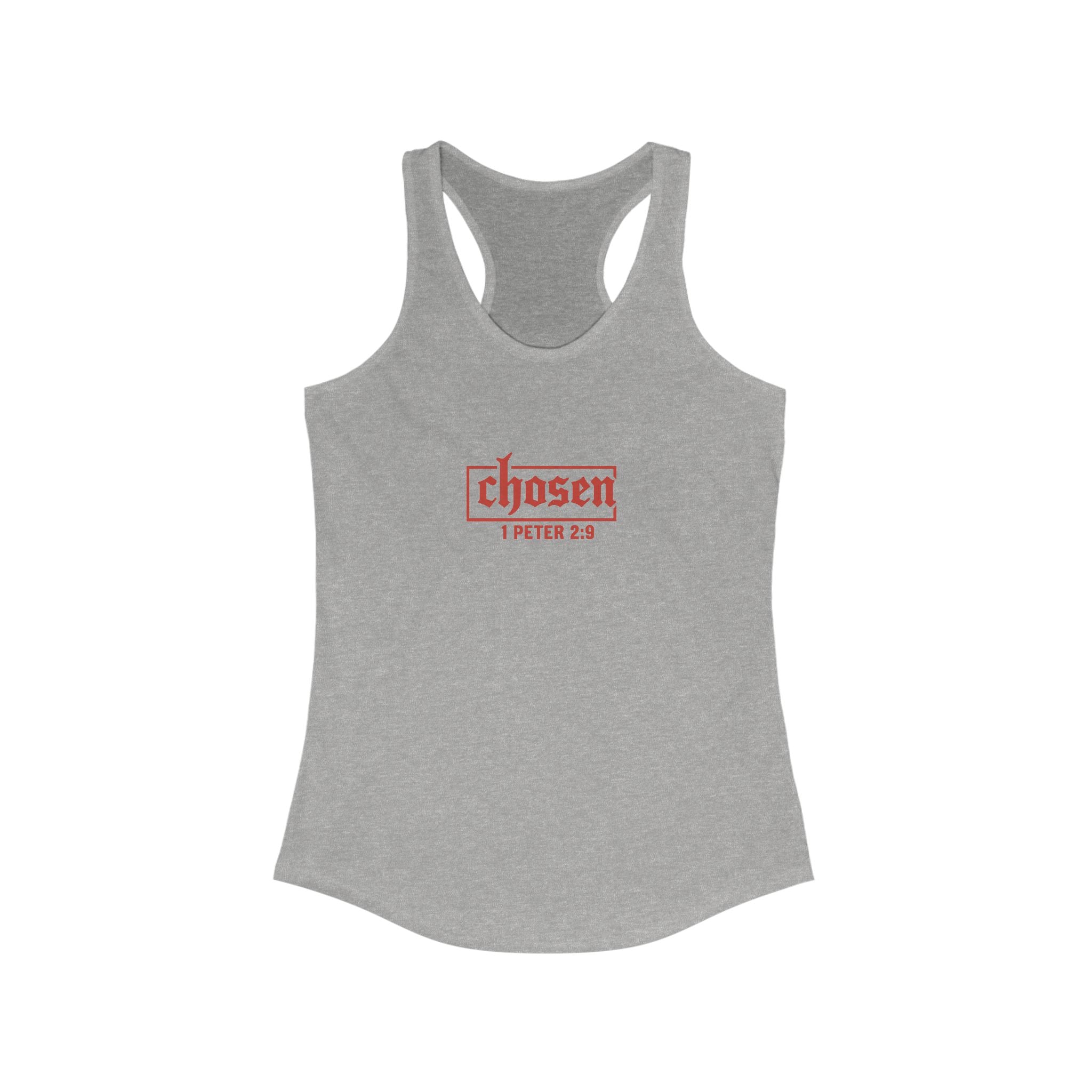 Chosen Women's Racerback Tank - Perfect for Faith, Workout, Summer Style, Spiritual Gifts, Bible Verse Apparel