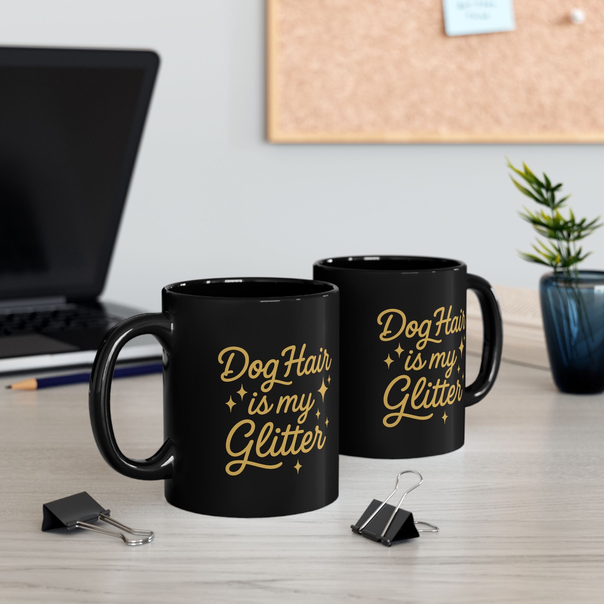 Dog Hair is My Glitter Mug | Funny Dog Lover Gift | Pet Parent Coffee Mug | Cute Pooch Merchandise | 11oz & 15oz