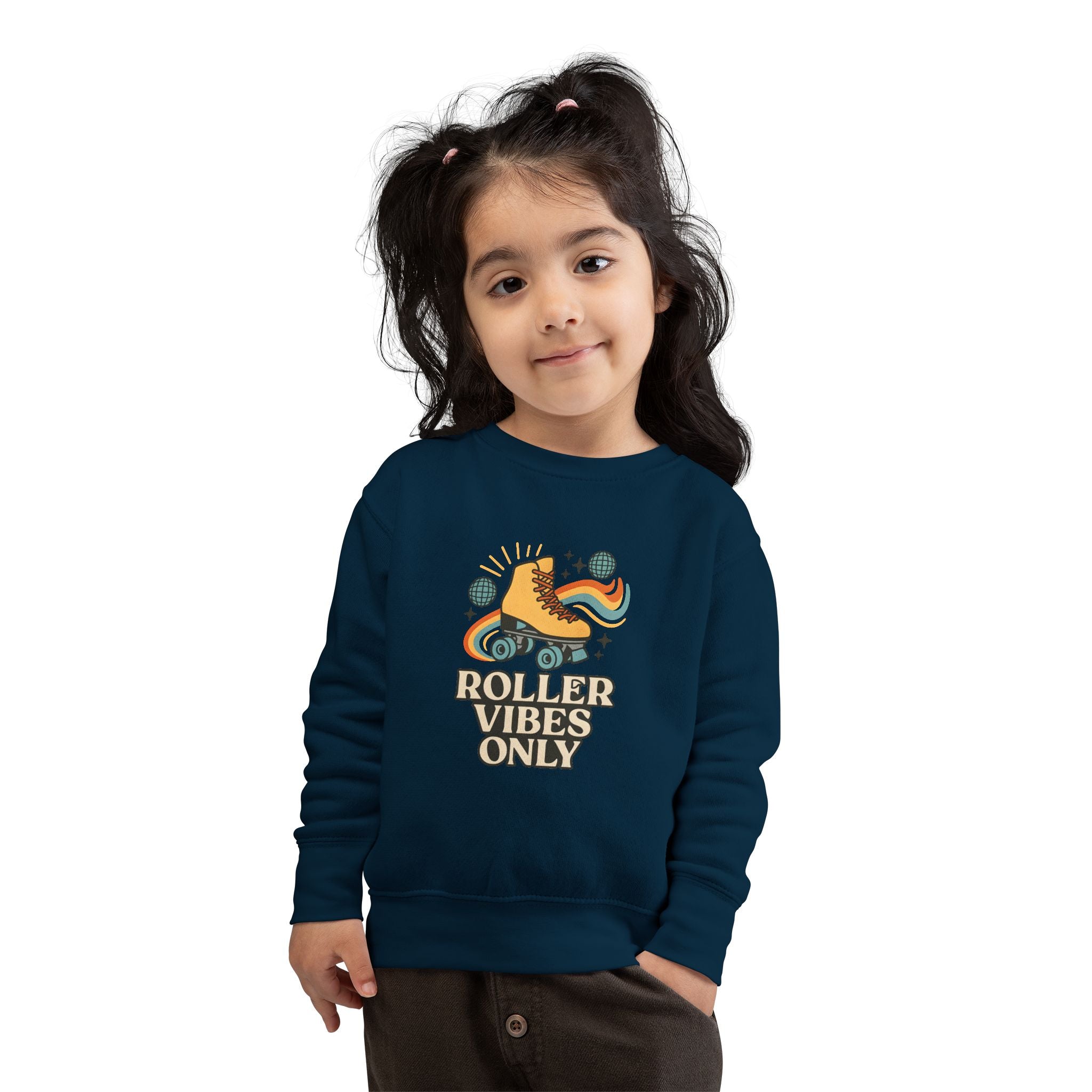 Toddler Roller Skating Sweatshirt, Cozy Toddler Hoodie, Skate Vibes Gift, Trendy Kids Apparel, Retro Roller Rink Style
