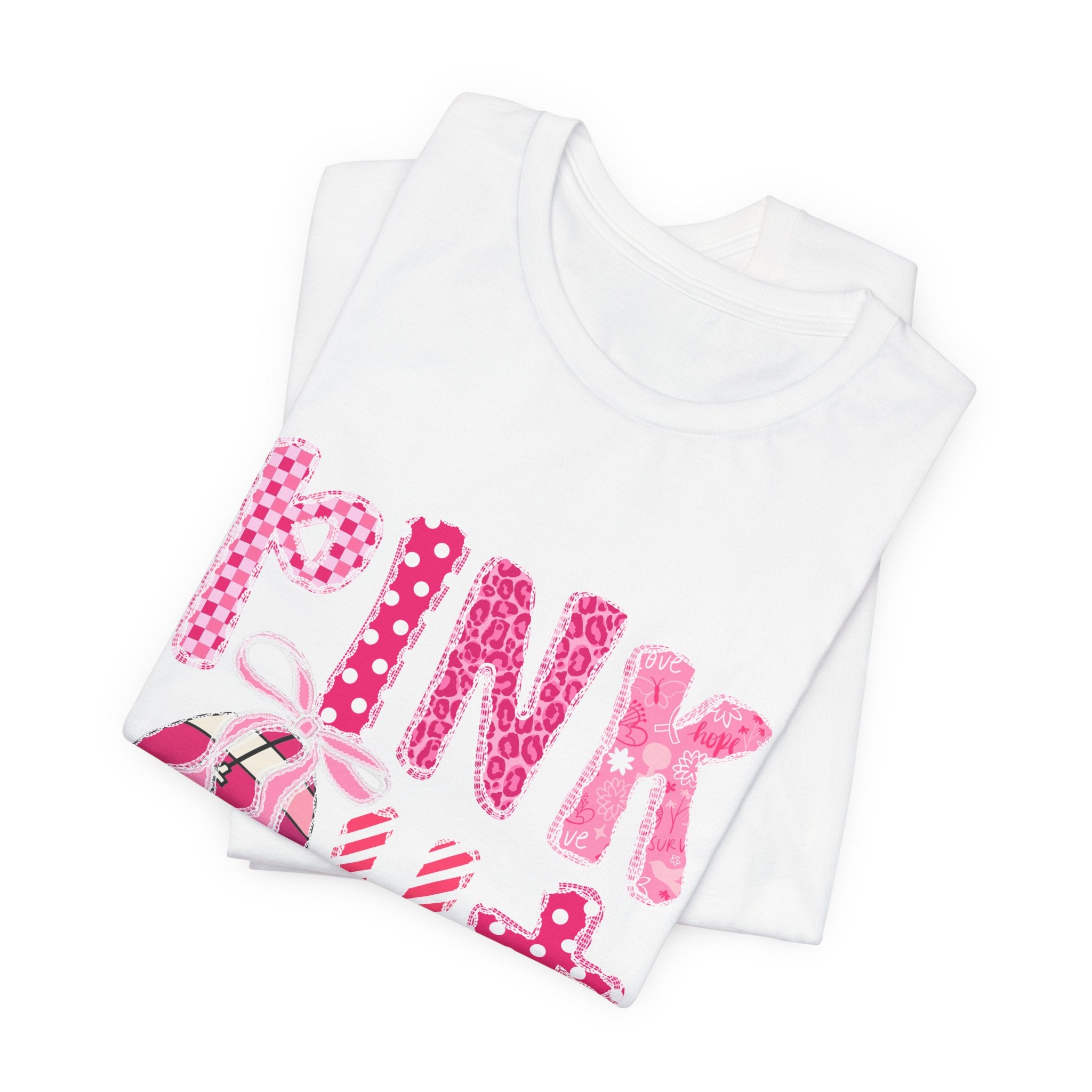 Cute Pink 'PINK OUT' Unisex Tee, Perfect for Breast Cancer Awareness, Casual Wear, Gift for Friends, Fundraising Events, or Team Spirit