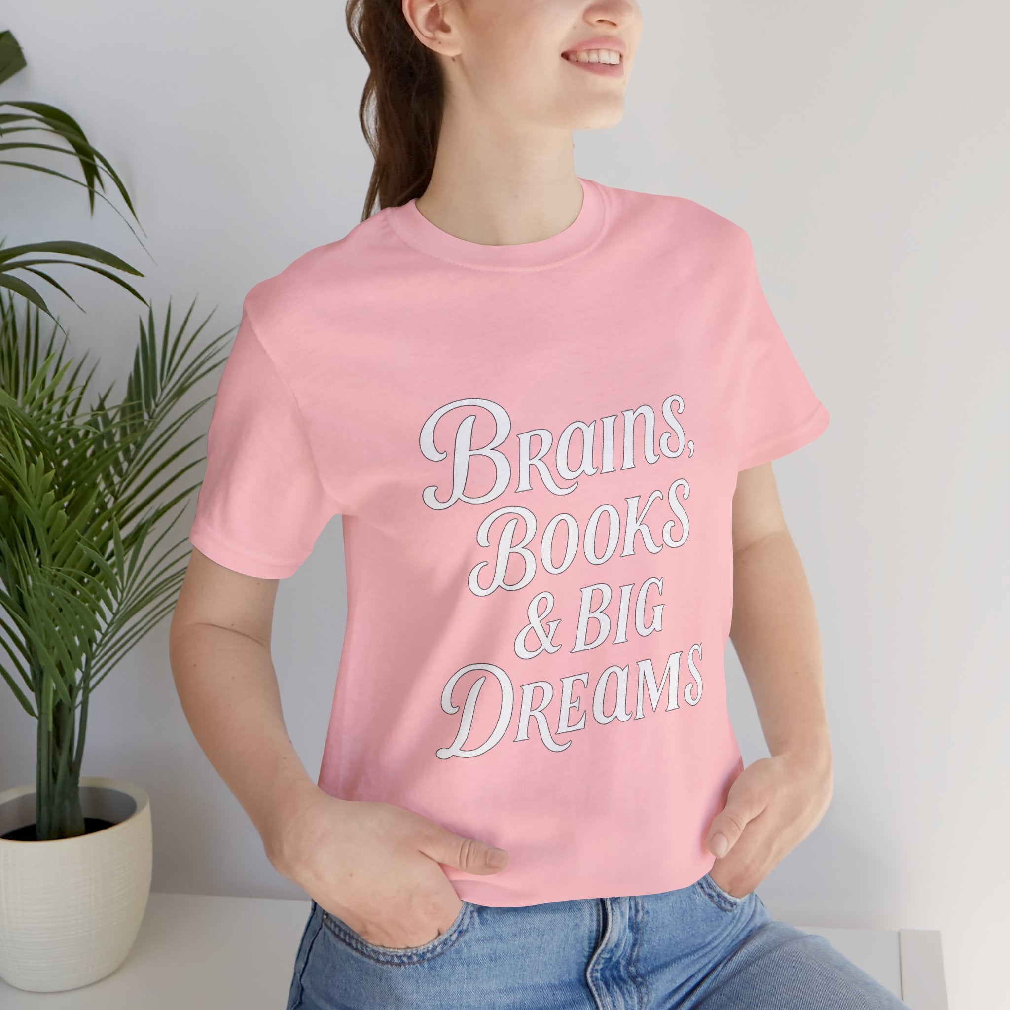 Brainiac Tee, Book Lover Shirt, Big Dreams T-Shirt, Unisex Graphic Top, Intellectual Clothing