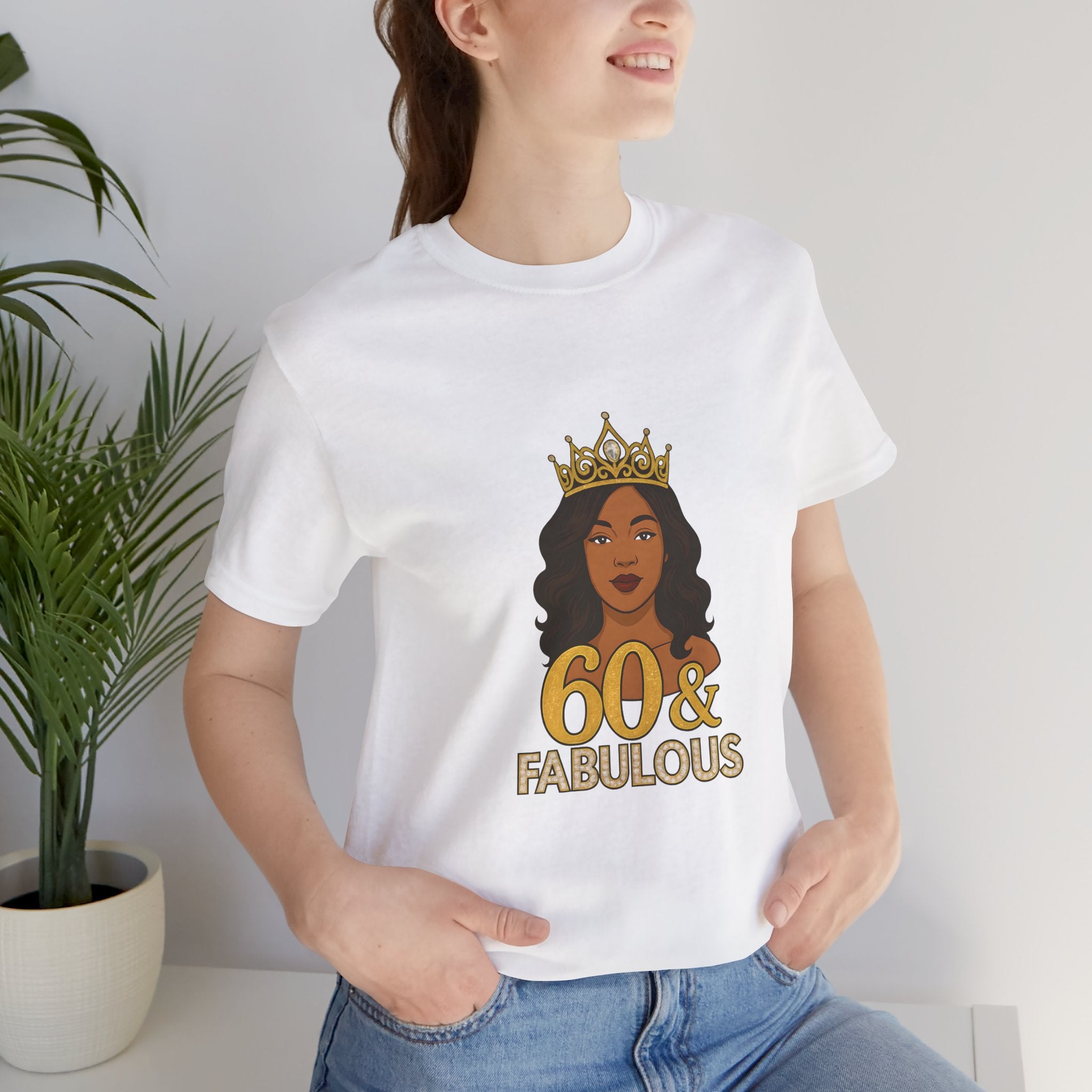 60 & Fabulous Unisex Tee, Birthday Gift Tee, Women's Celebration Shirt, Fun Milestone Birthday Apparel, Perfect for 60th Birthday Party