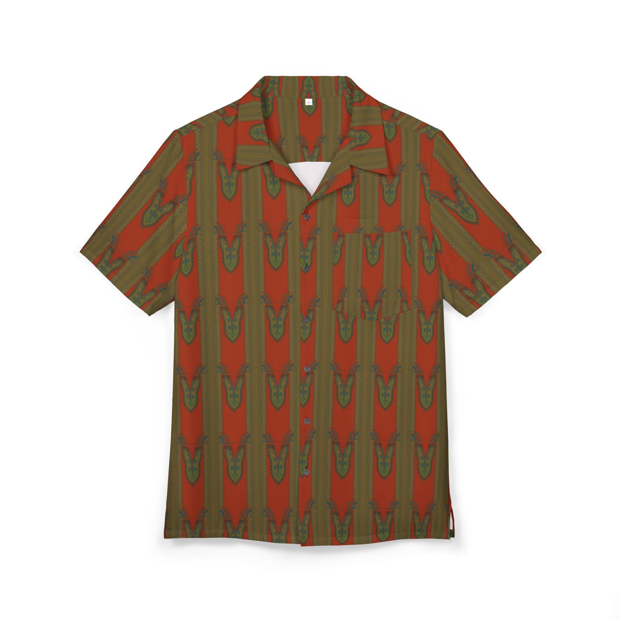 Dashiki Shirt, African Print, Unisex Button-Down, Tribal Top, Hawaiian Tee, Festival Clothing