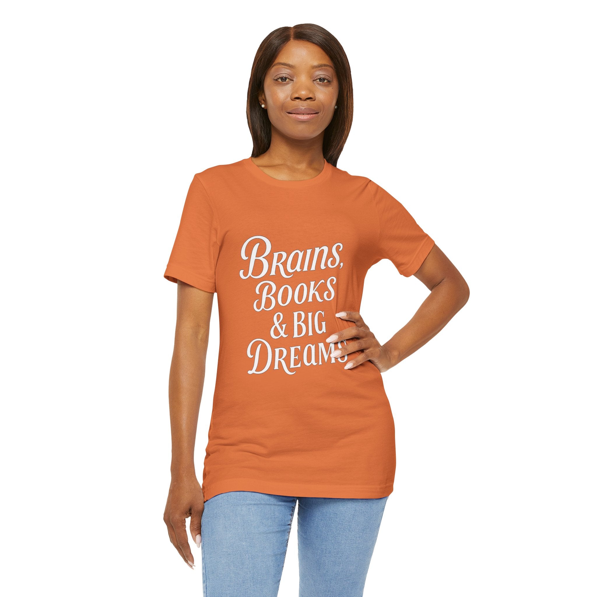 Brainiac Tee, Book Lover Shirt, Big Dreams T-Shirt, Unisex Graphic Top, Intellectual Clothing