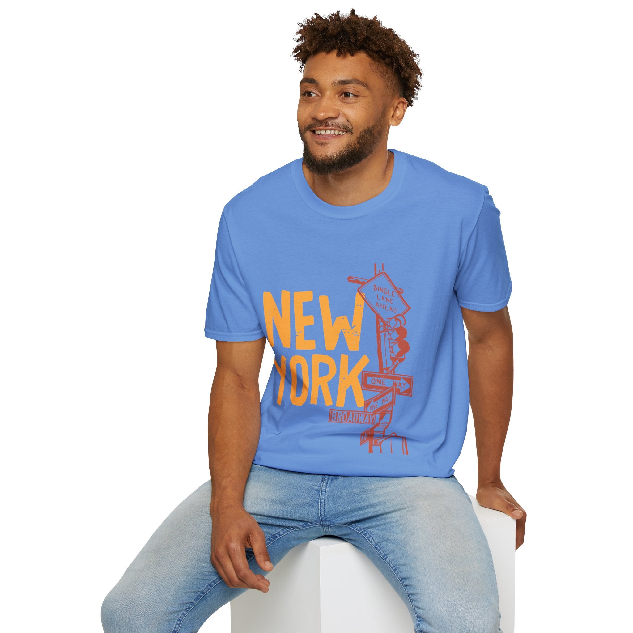 New York Skyline Unisex Softstyle T-Shirt, City Apparel, Travel Shirt, Gift for NYC Lovers, Casual Wear, Summer Fashion