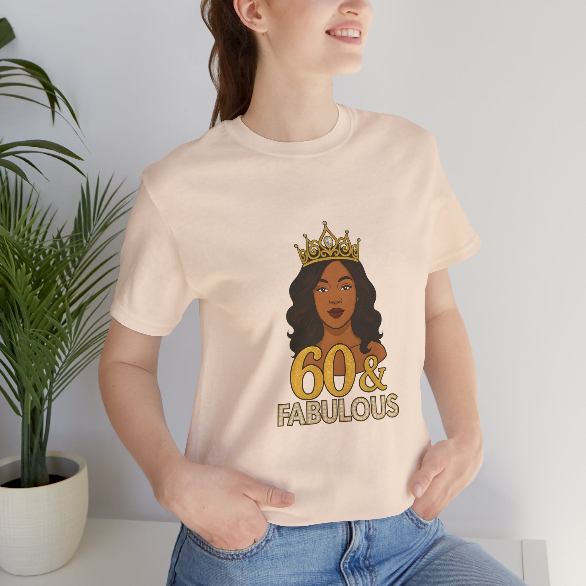60 & Fabulous Unisex Tee, Birthday Gift Tee, Women's Celebration Shirt, Fun Milestone Birthday Apparel, Perfect for 60th Birthday Party
