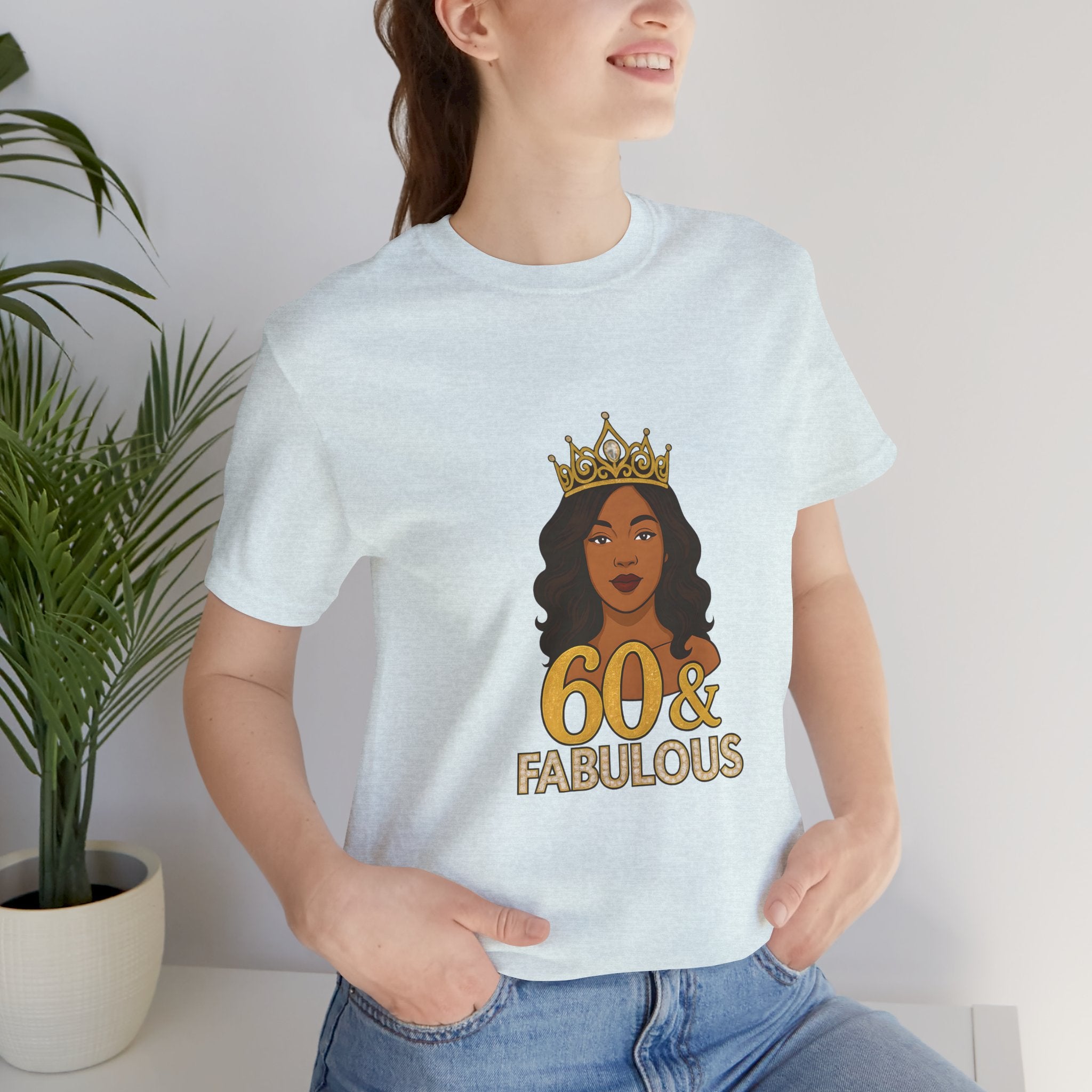 60 & Fabulous Unisex Tee, Birthday Gift Tee, Women's Celebration Shirt, Fun Milestone Birthday Apparel, Perfect for 60th Birthday Party