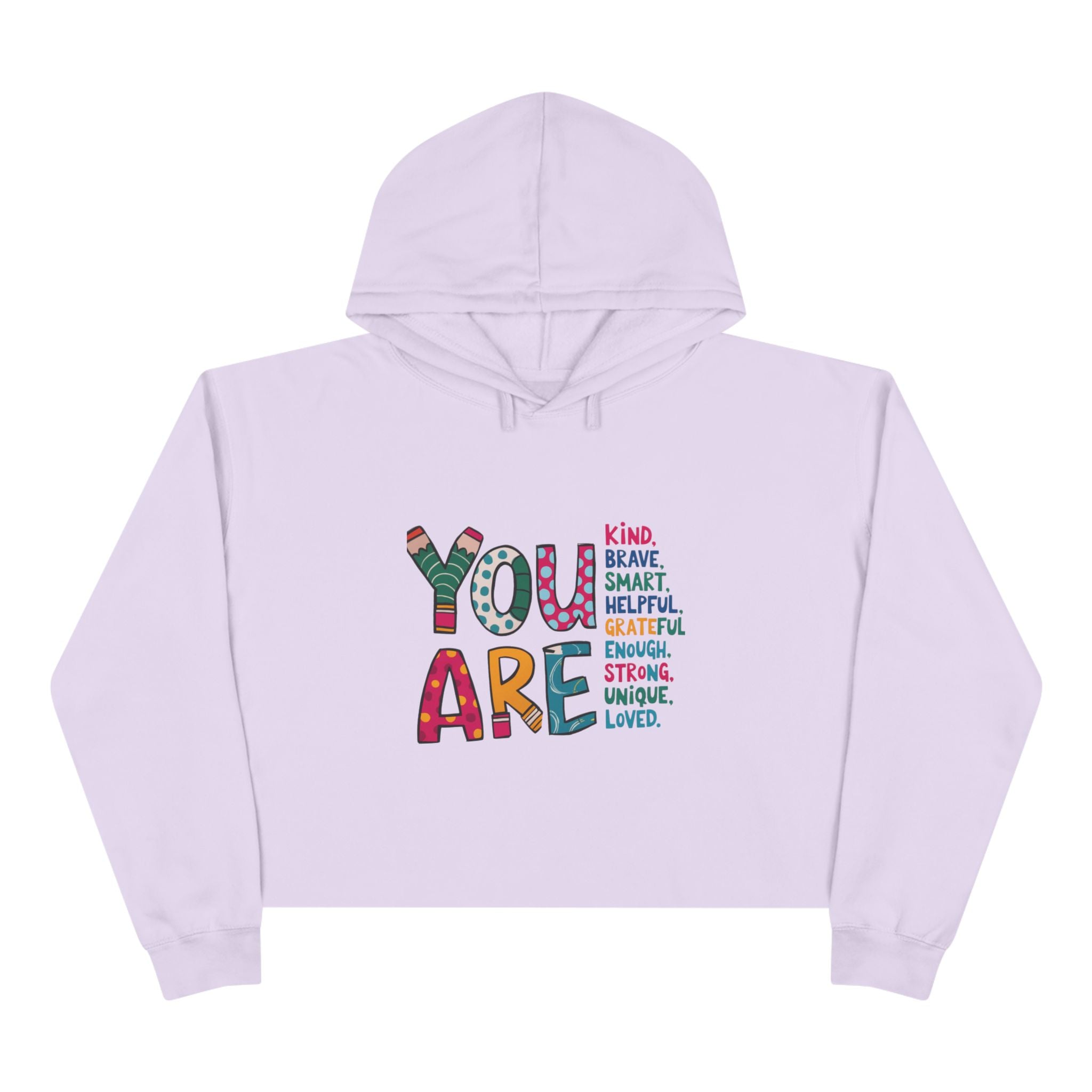 Inspirational Crop Hoodie - Perfect Gift for Friends, Motivation, Self-Care, Birthday, Casual Wear
