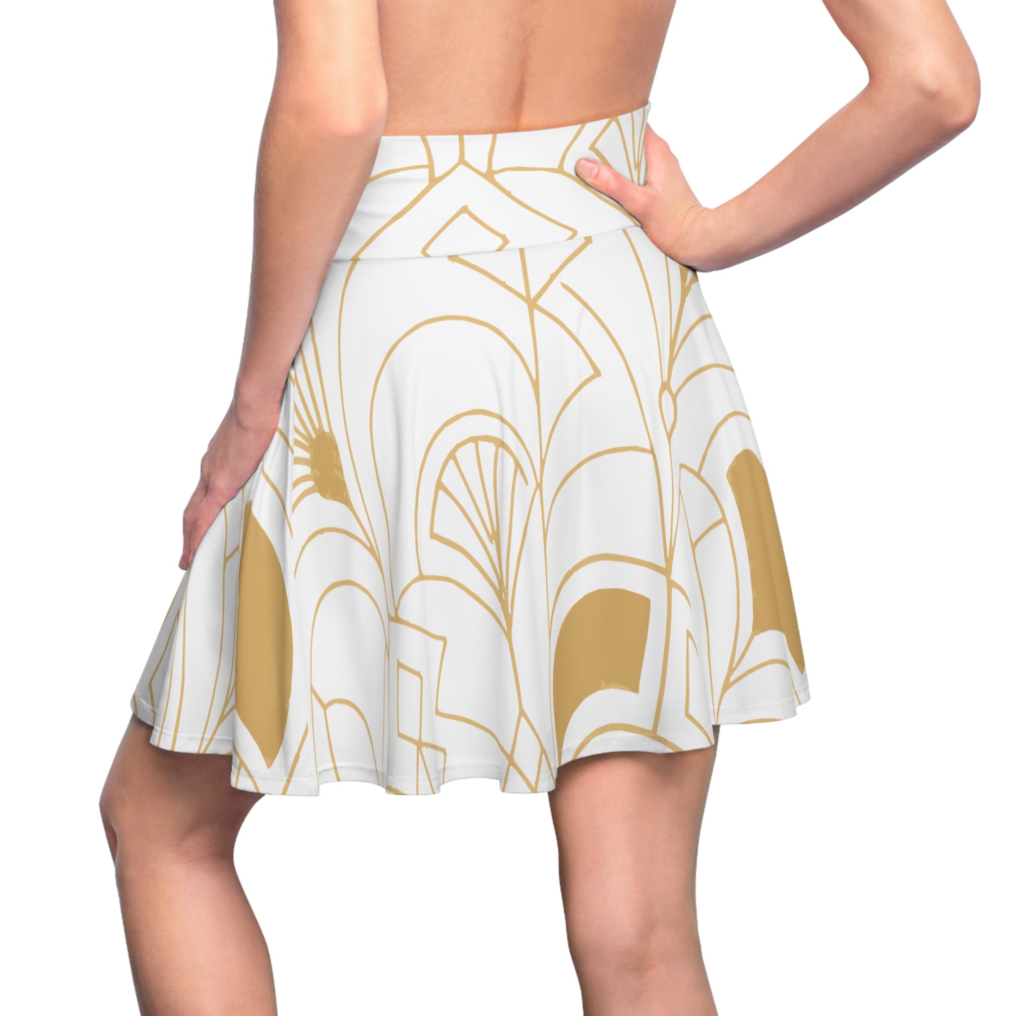 Women's Geometric Skater Skirt (AOP)