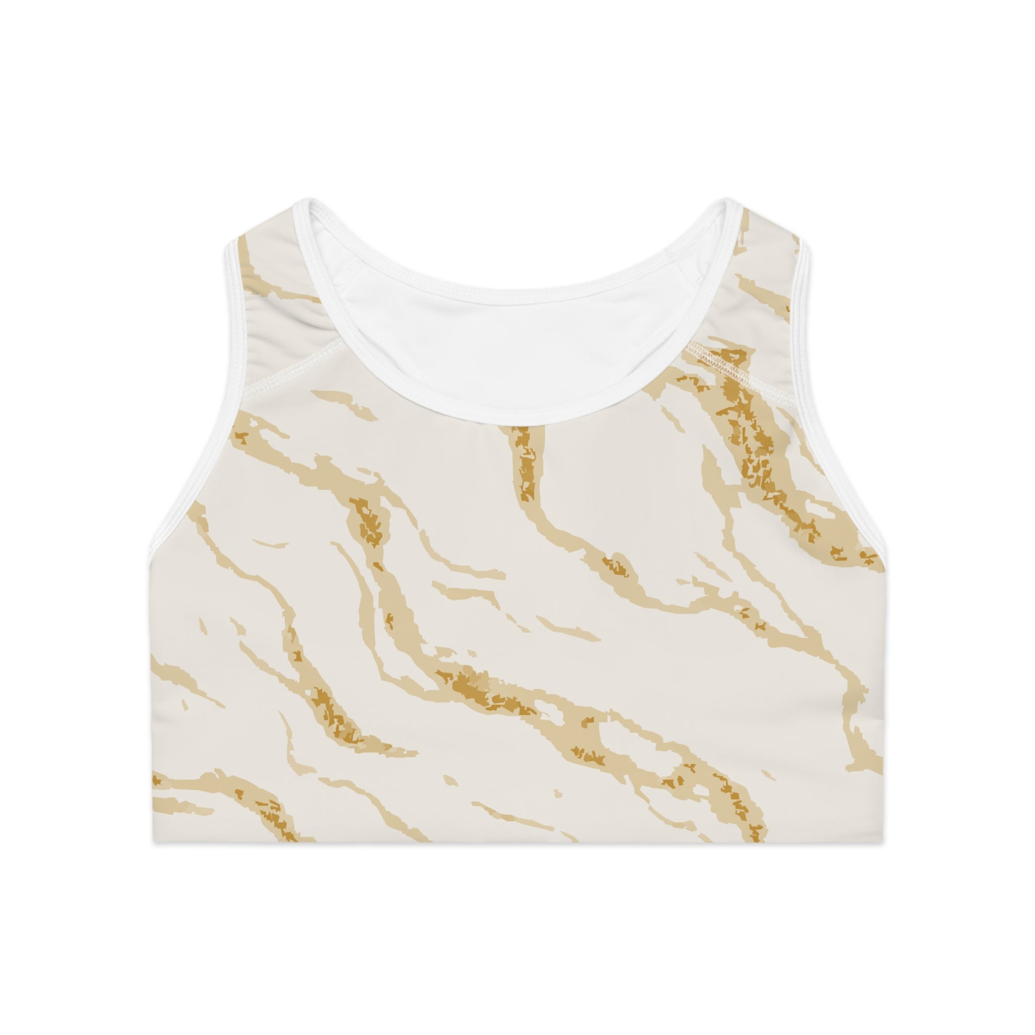 Elegant Marble Sports Bra, Stylish Workout Top, Fitness Apparel, Unique Activewear, Gift for Athletes, Trendy Gym Wear