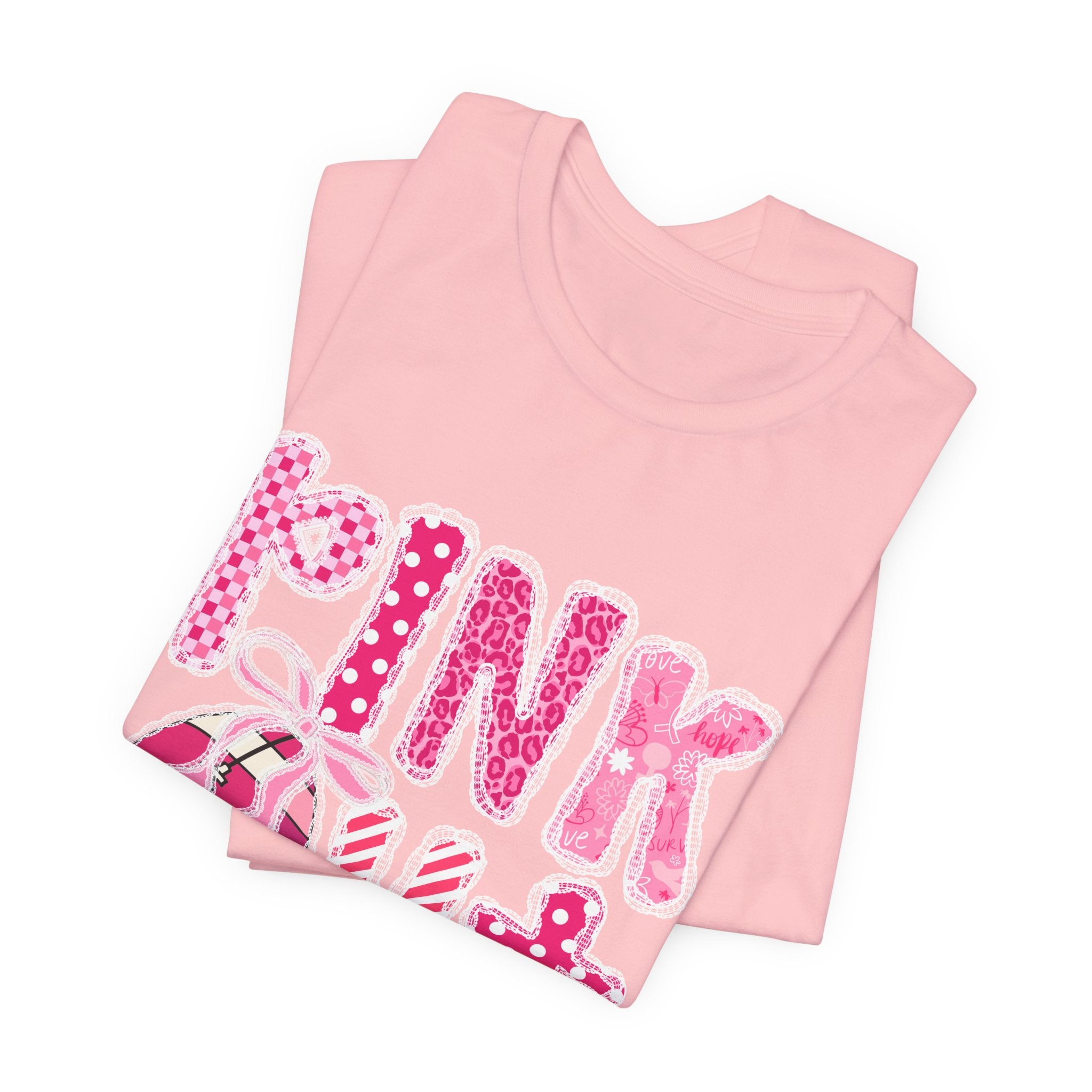 Cute Pink 'PINK OUT' Unisex Tee, Perfect for Breast Cancer Awareness, Casual Wear, Gift for Friends, Fundraising Events, or Team Spirit