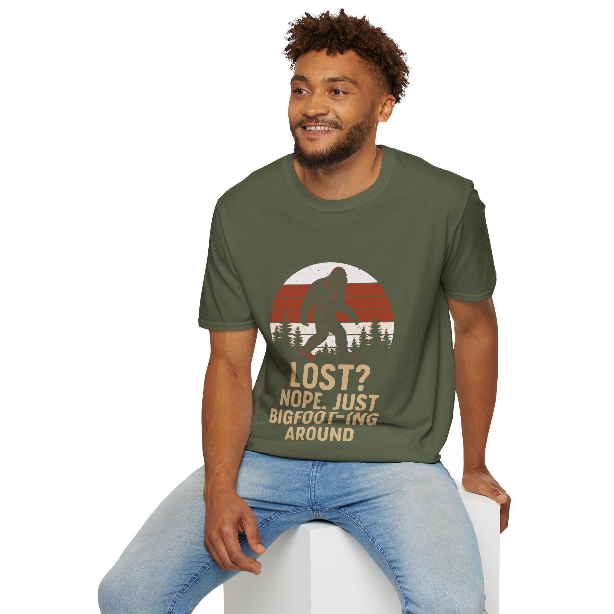 Bigfoot Adventure T-Shirt - Fun Unisex Tee for Nature Lovers, Casual Wear, Gift for Outdoorsy Friends, Hiking Gear, Unique Apparel
