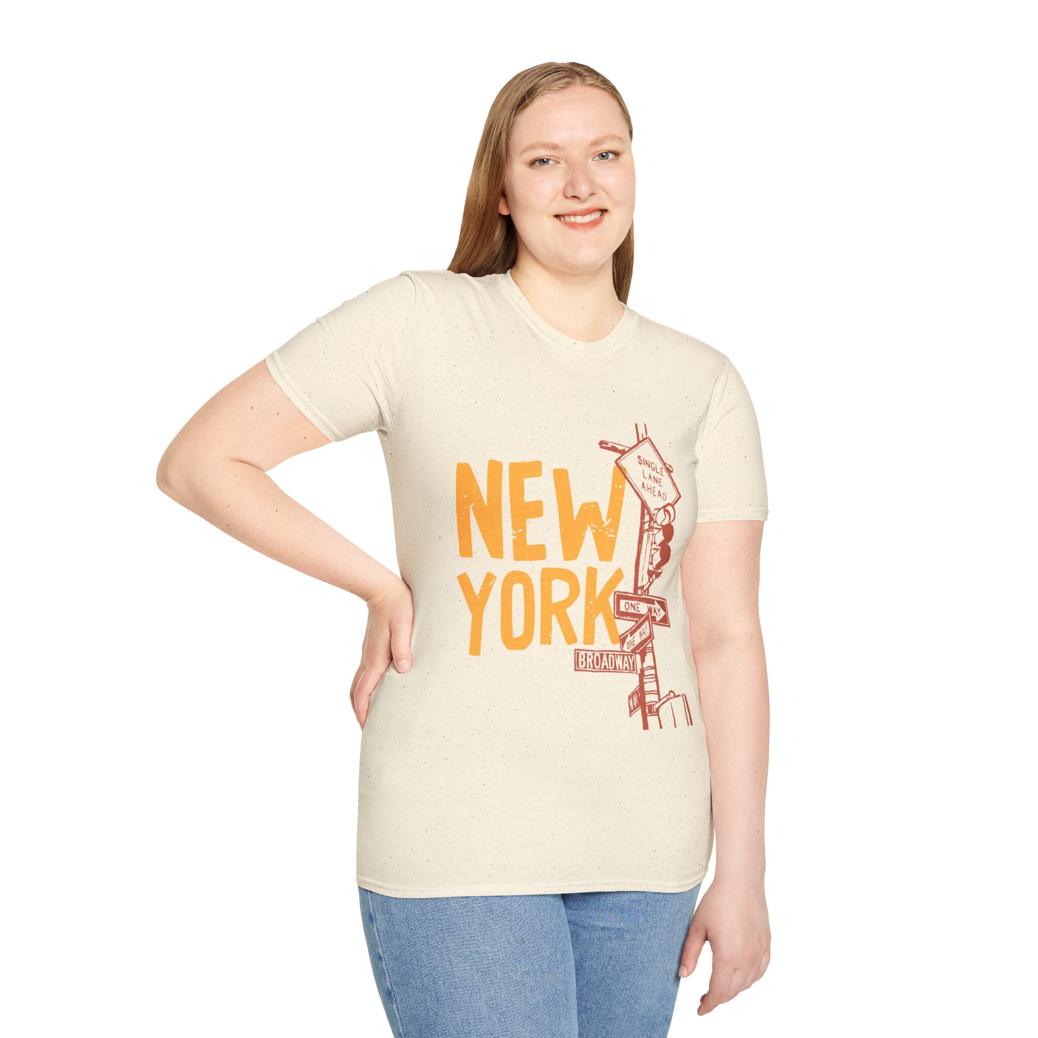 New York Skyline Unisex Softstyle T-Shirt, City Apparel, Travel Shirt, Gift for NYC Lovers, Casual Wear, Summer Fashion
