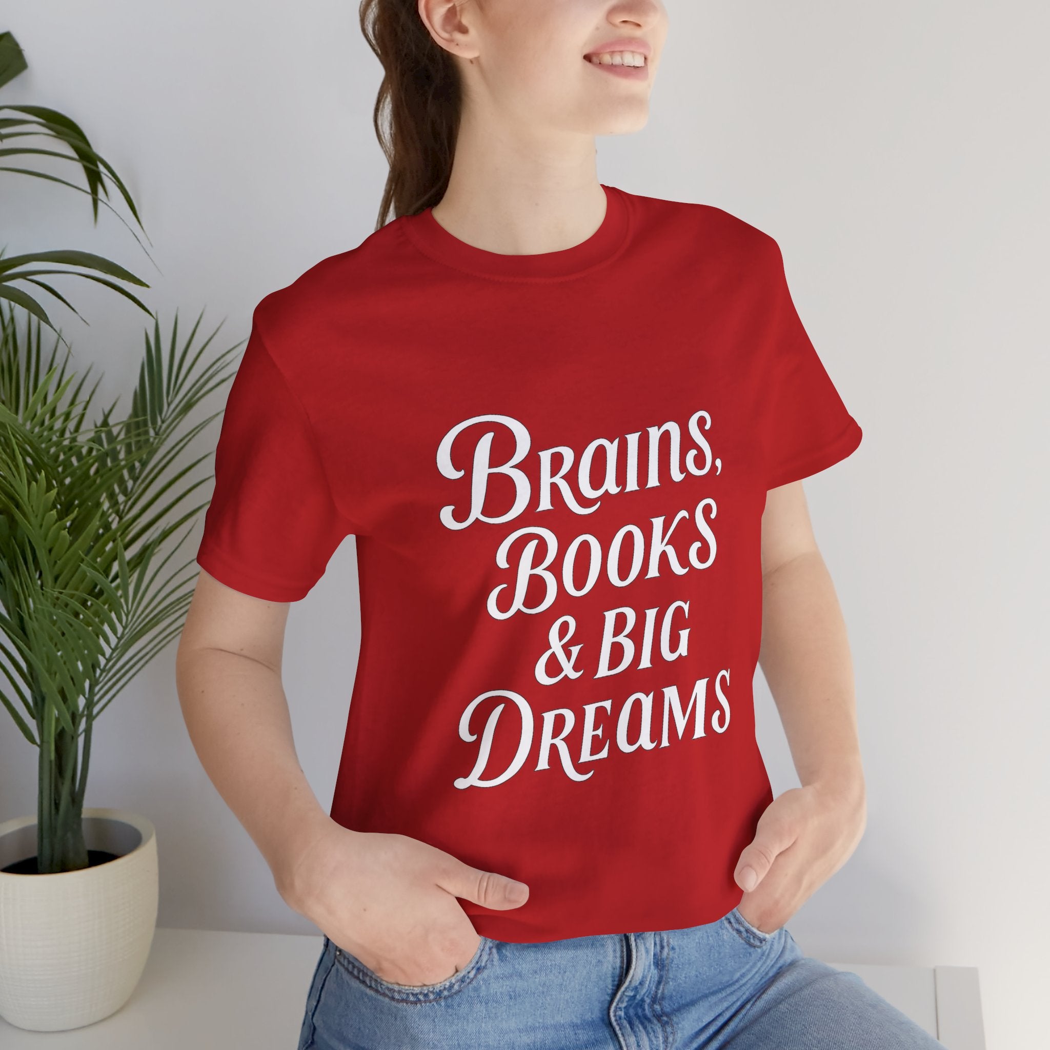Brainiac Tee, Book Lover Shirt, Big Dreams T-Shirt, Unisex Graphic Top, Intellectual Clothing