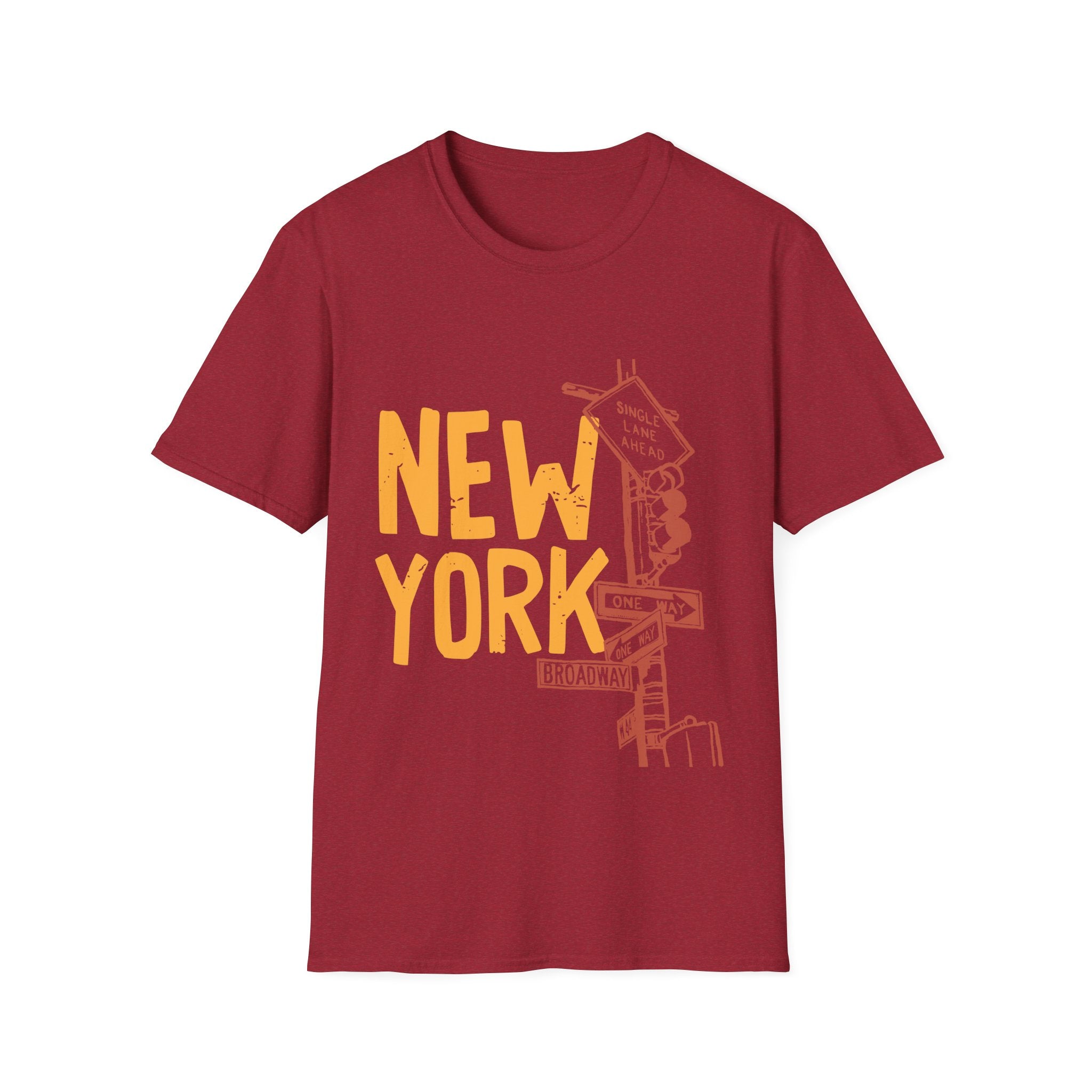 New York Skyline Unisex Softstyle T-Shirt, City Apparel, Travel Shirt, Gift for NYC Lovers, Casual Wear, Summer Fashion