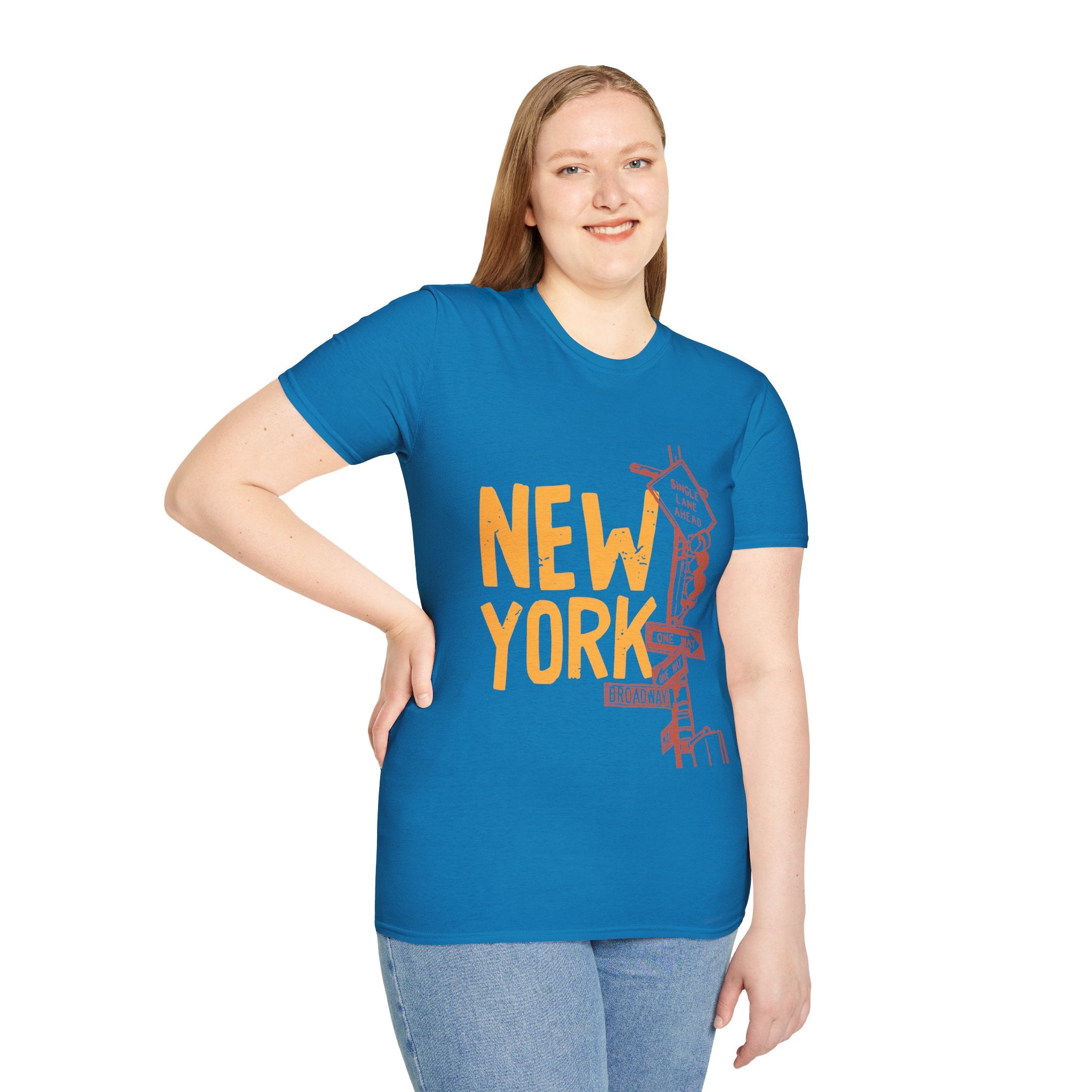 New York Skyline Unisex Softstyle T-Shirt, City Apparel, Travel Shirt, Gift for NYC Lovers, Casual Wear, Summer Fashion