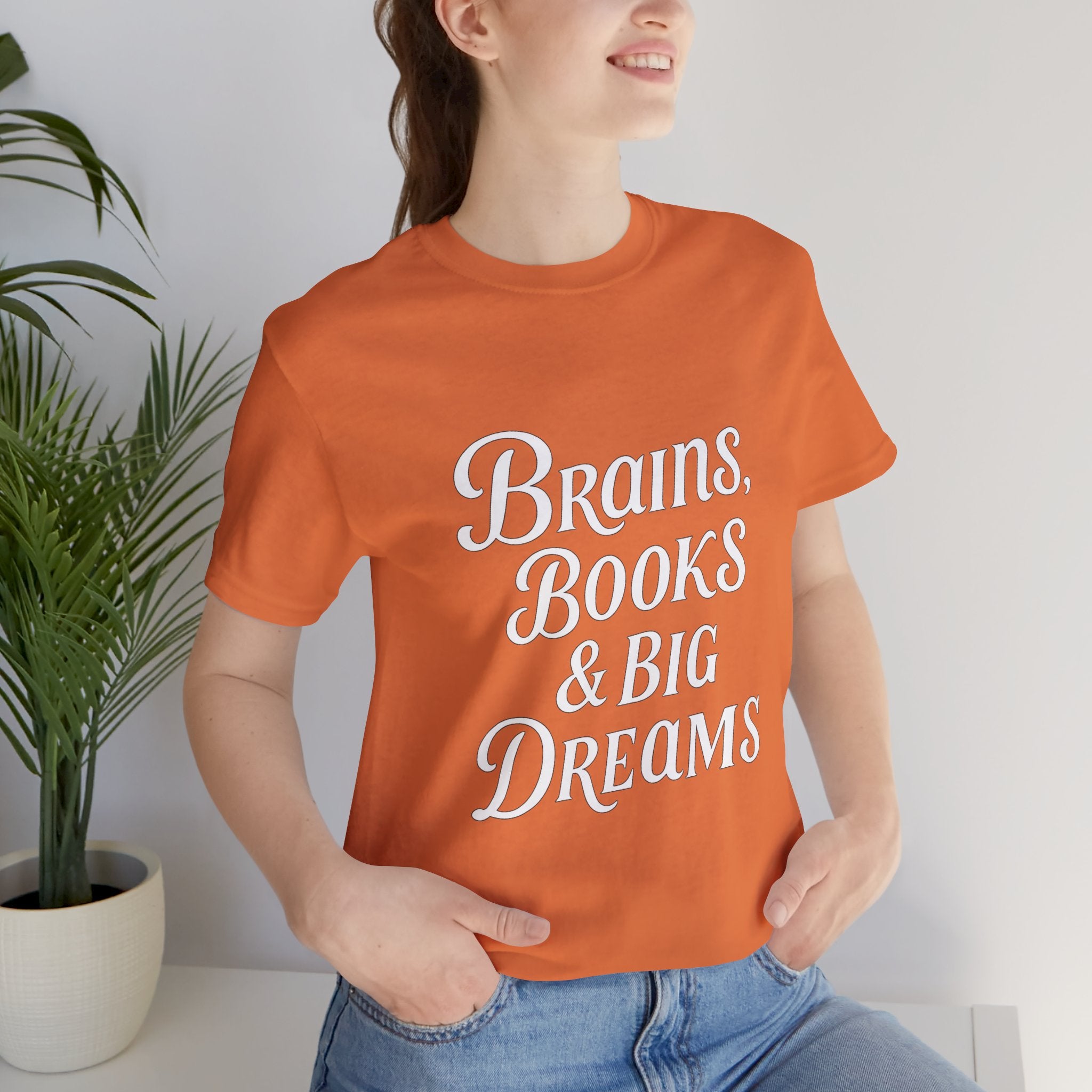 Brainiac Tee, Book Lover Shirt, Big Dreams T-Shirt, Unisex Graphic Top, Intellectual Clothing