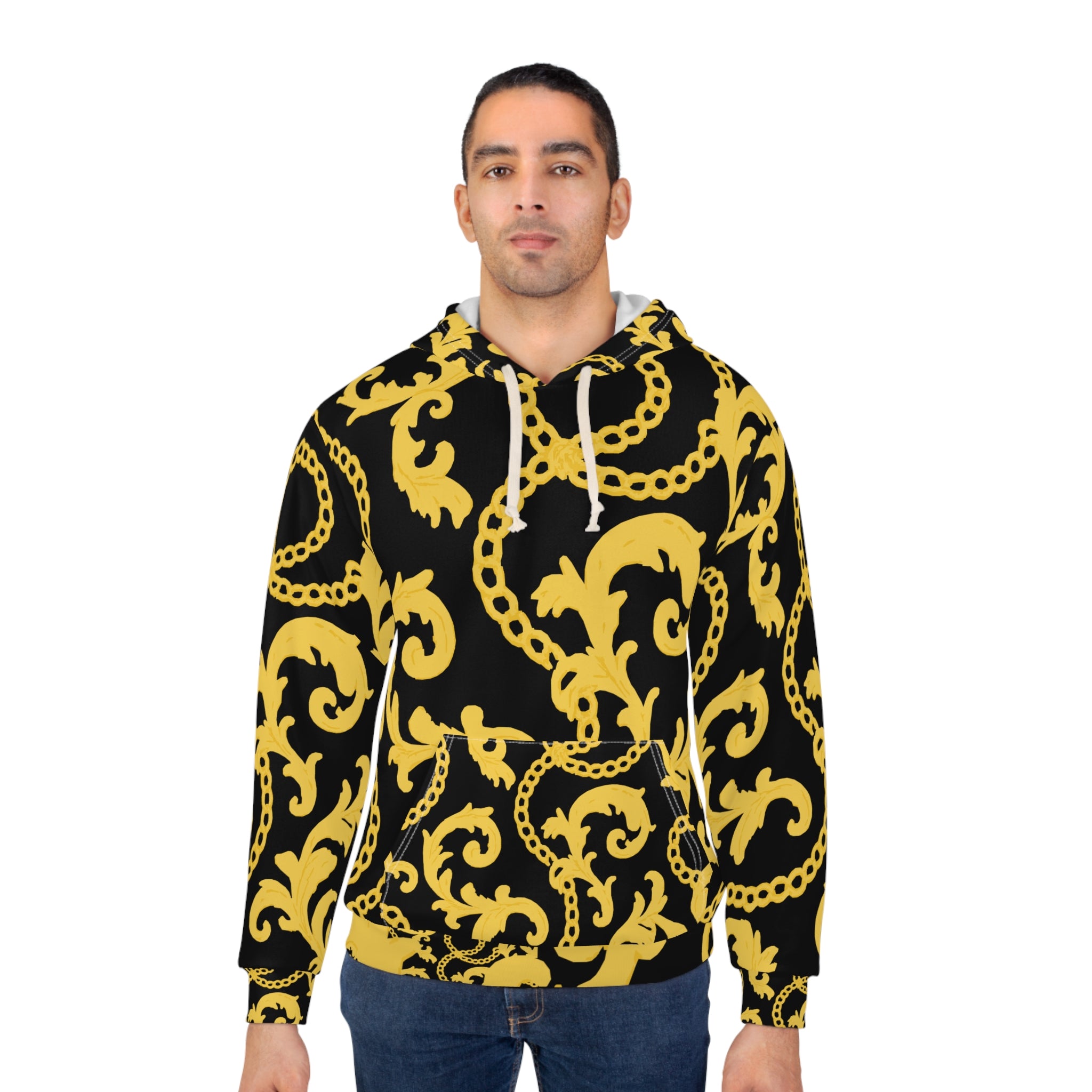 Soft Life Glam Chains Unisex Hoodie Sweatshirt, Trendy Casual Streetwear, Cozy Lounge Wear, Fashionable Urban Apparel, Stylish Weekend