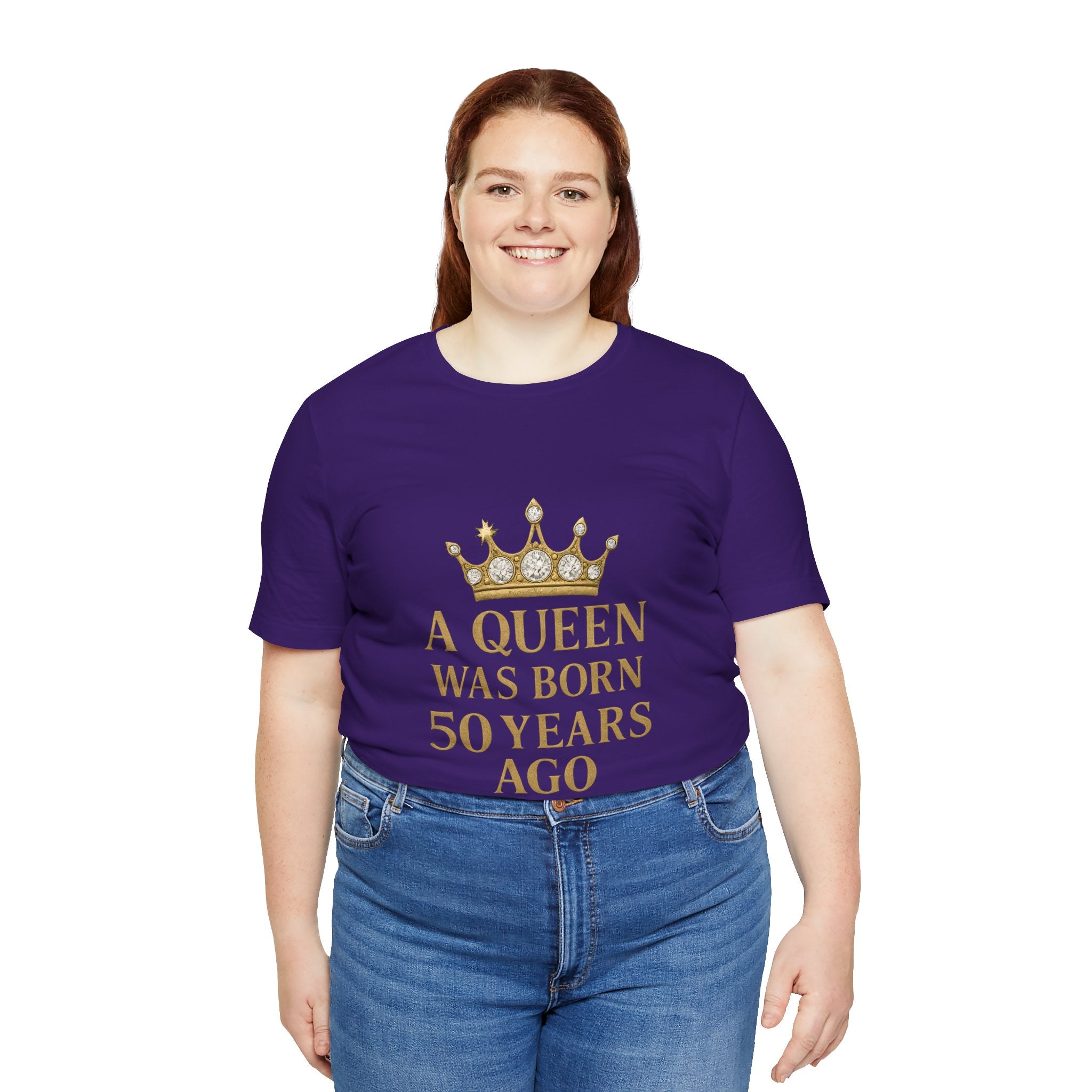 50th Birthday Queen Tee, A Queen Was Born 50 Years Ago Shirt, Anniversary Gift, Retro T-Shirt, Crown Design Tee