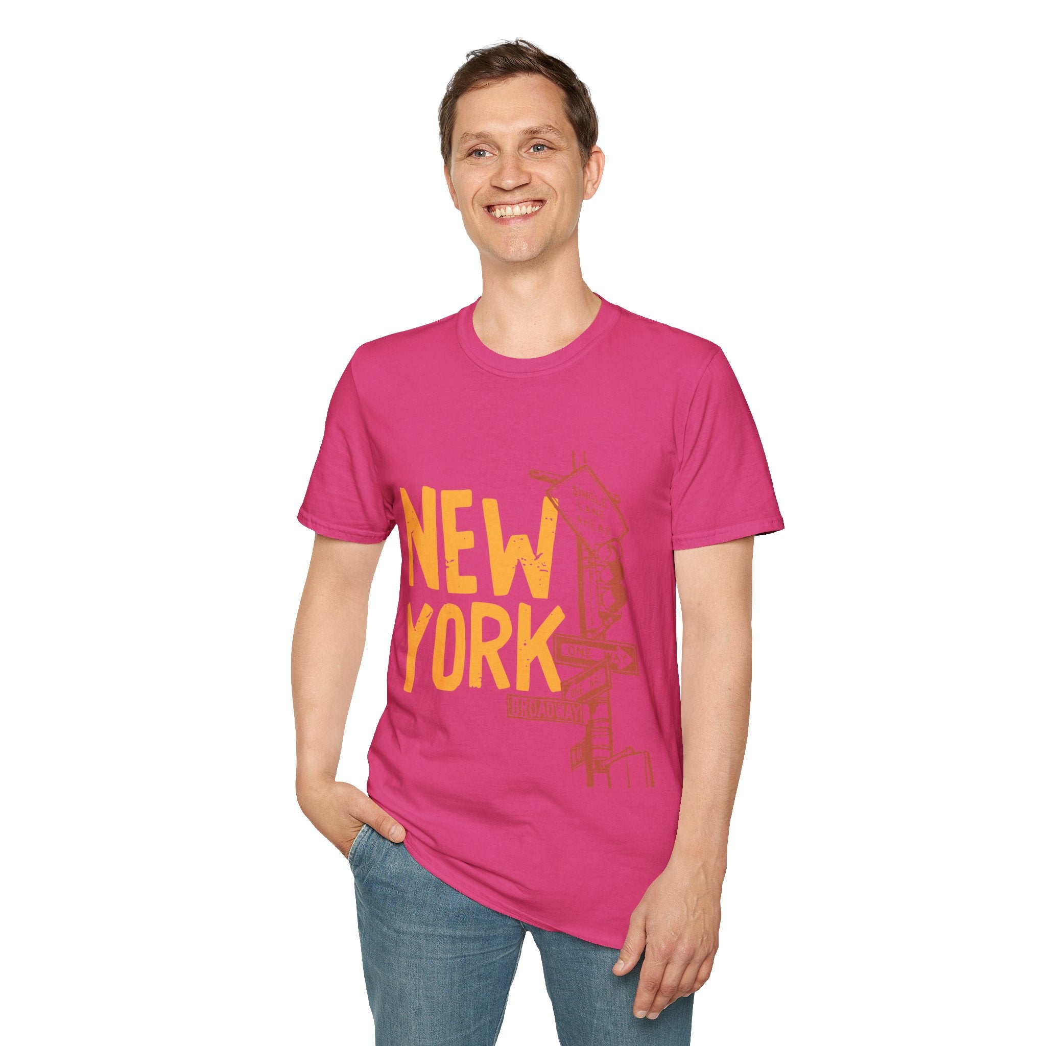 New York Skyline Unisex Softstyle T-Shirt, City Apparel, Travel Shirt, Gift for NYC Lovers, Casual Wear, Summer Fashion