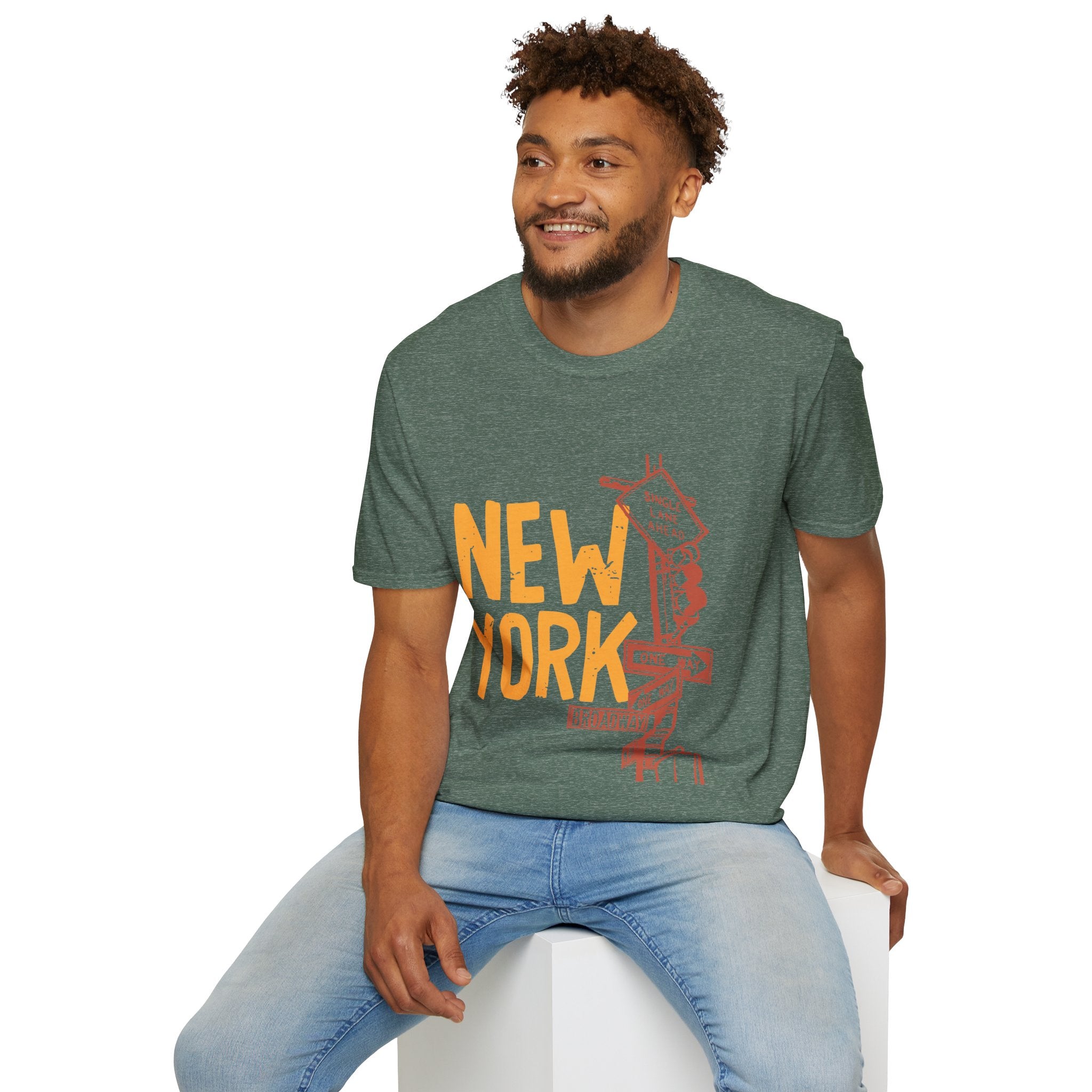 New York Skyline Unisex Softstyle T-Shirt, City Apparel, Travel Shirt, Gift for NYC Lovers, Casual Wear, Summer Fashion