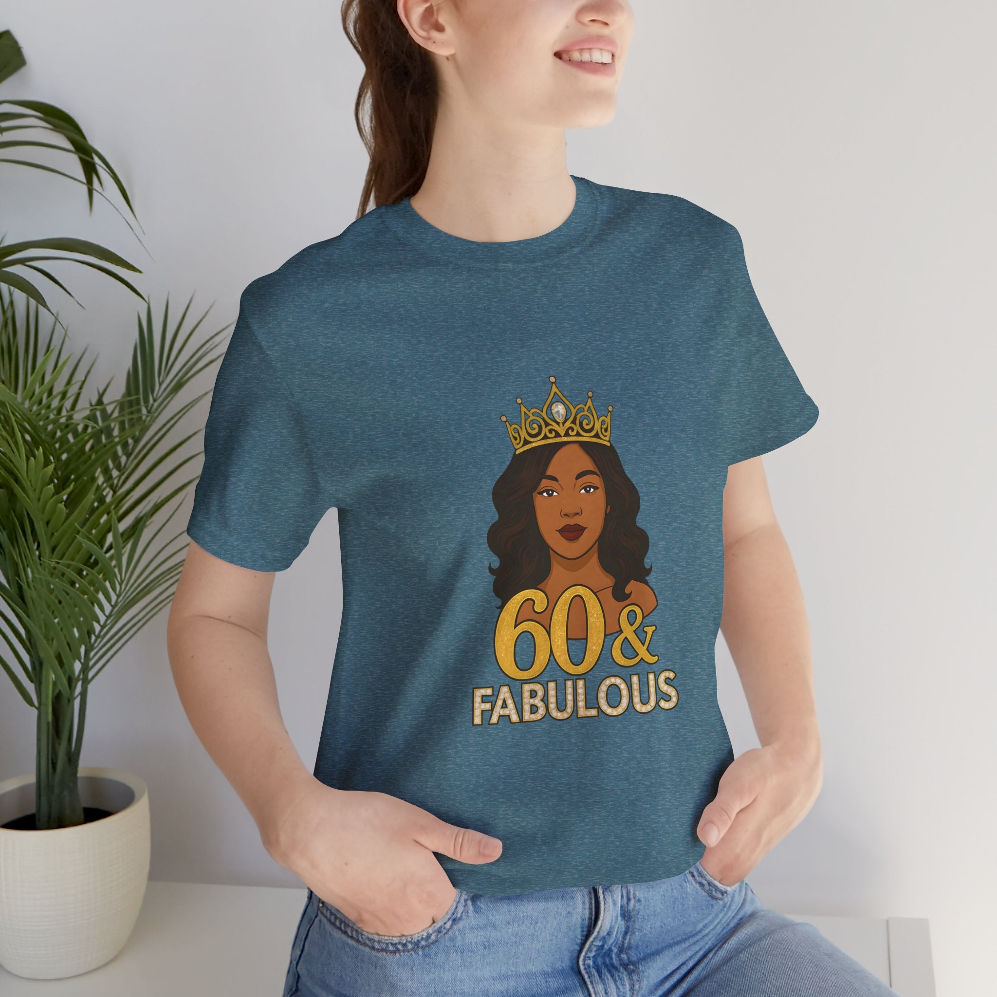 60 & Fabulous Unisex Tee, Birthday Gift Tee, Women's Celebration Shirt, Fun Milestone Birthday Apparel, Perfect for 60th Birthday Party