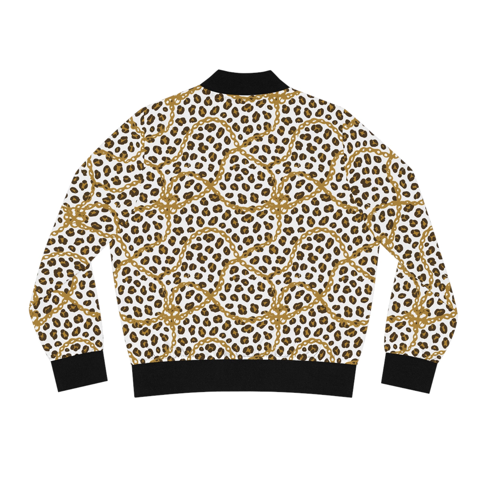 Chic Leopard Print Women's Bomber Jacket, Animal Print Outerwear, Trendy Fashion Jacket, Stylish Layering Piece, Great for Casual Outfits