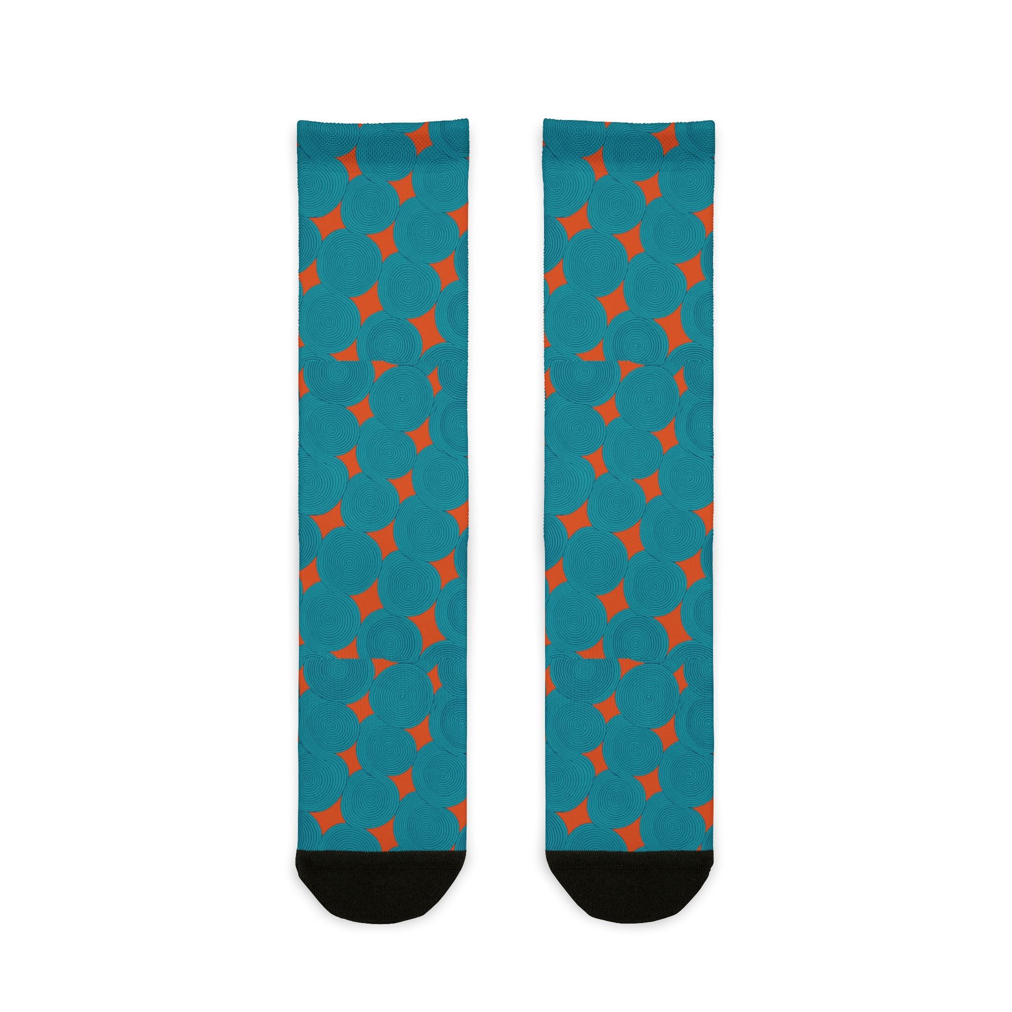 Trendy Patterned Crew Socks - Cozy Gift for Her, Fun Fashion Accessory, Colorful Birthday Present, Casual Everyday Wear