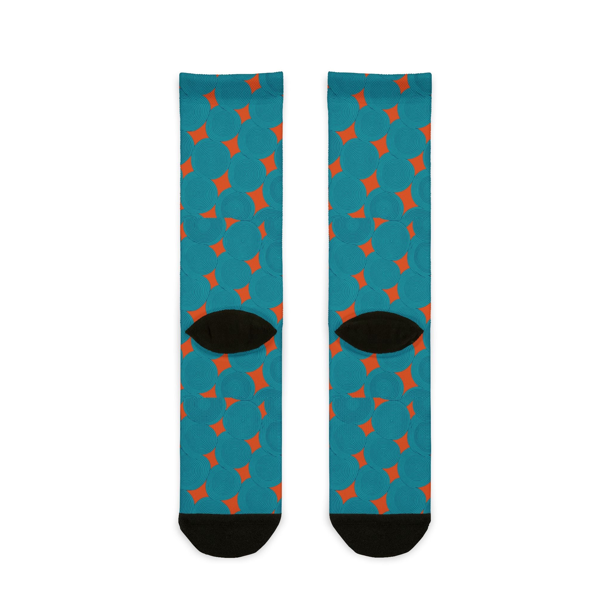Trendy Patterned Crew Socks - Cozy Gift for Her, Fun Fashion Accessory, Colorful Birthday Present, Casual Everyday Wear