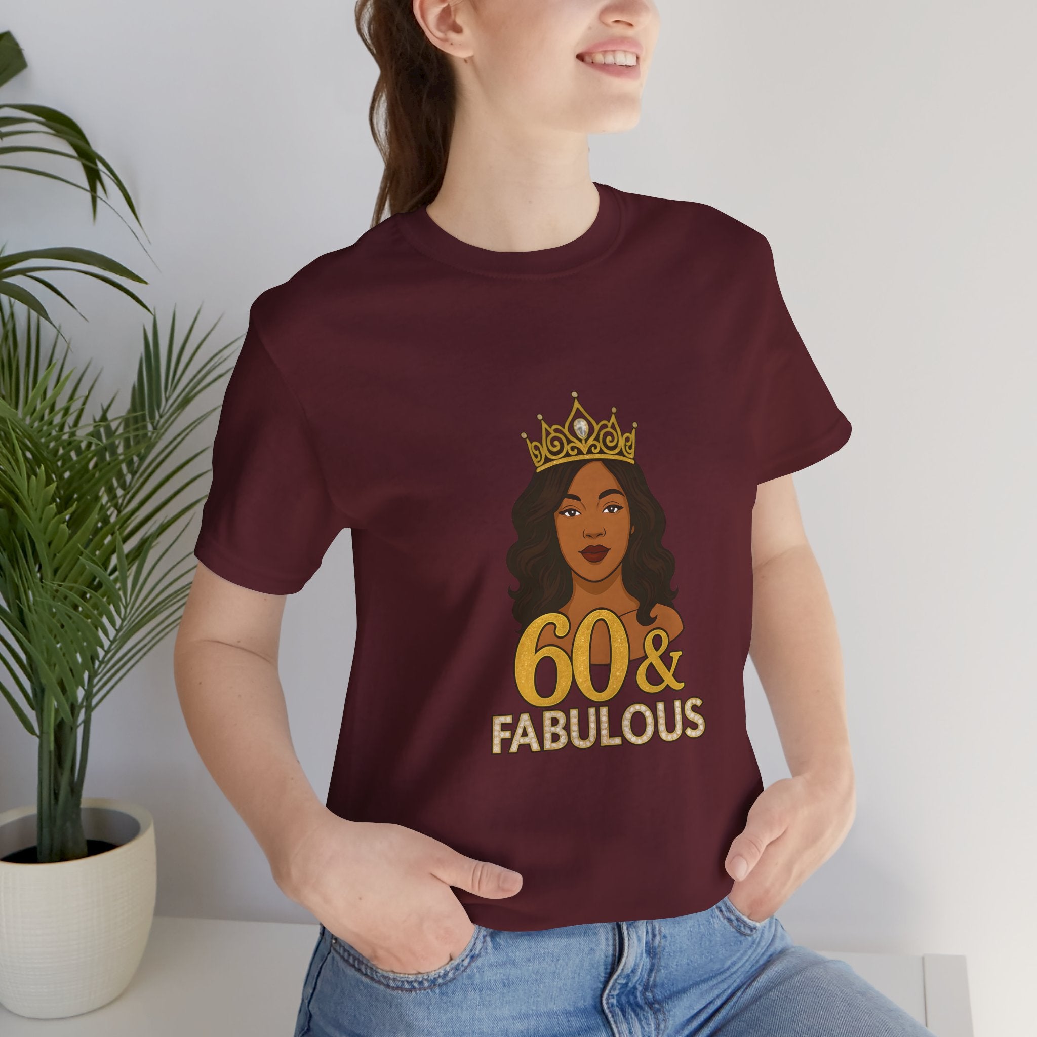 60 & Fabulous Unisex Tee, Birthday Gift Tee, Women's Celebration Shirt, Fun Milestone Birthday Apparel, Perfect for 60th Birthday Party
