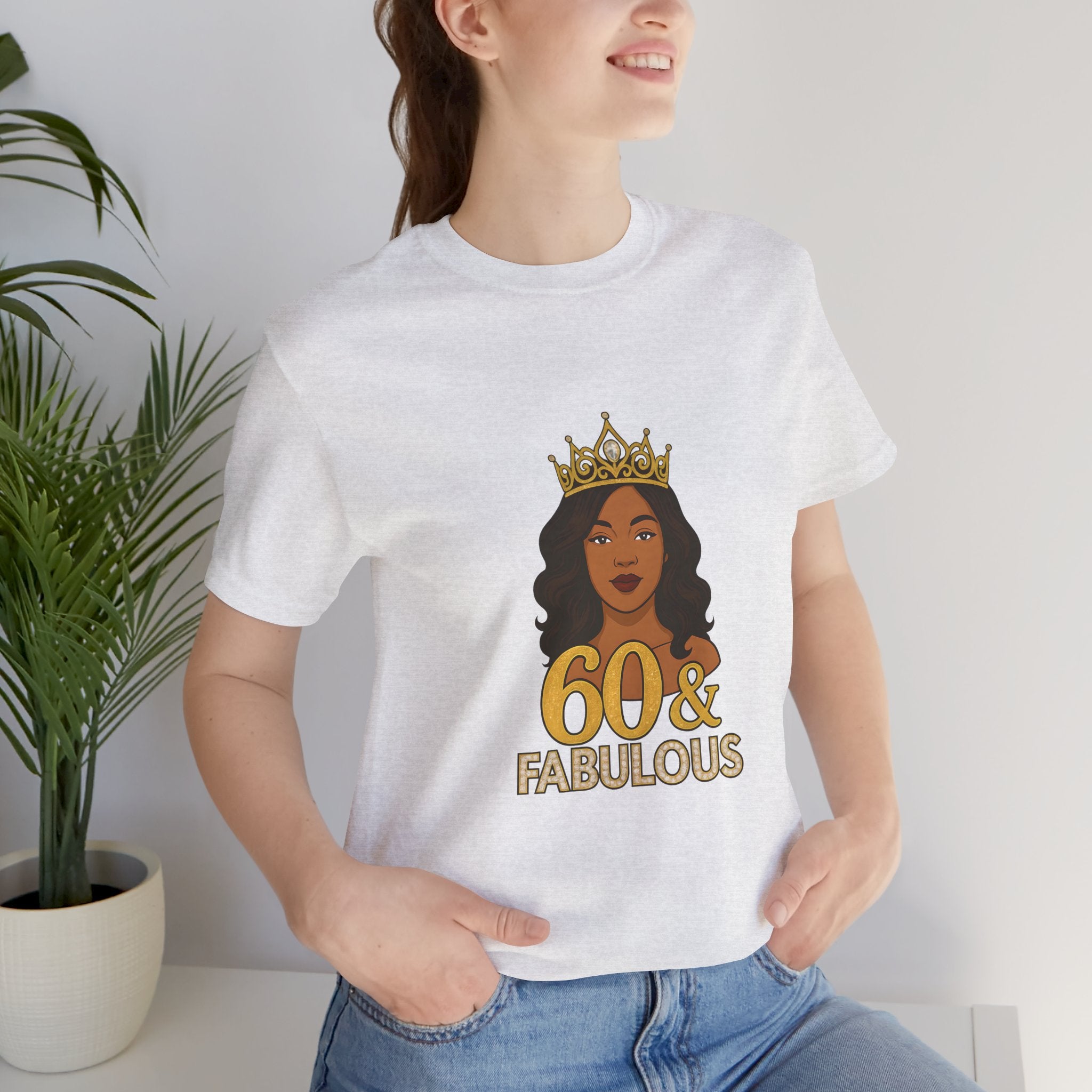 60 & Fabulous Unisex Tee, Birthday Gift Tee, Women's Celebration Shirt, Fun Milestone Birthday Apparel, Perfect for 60th Birthday Party