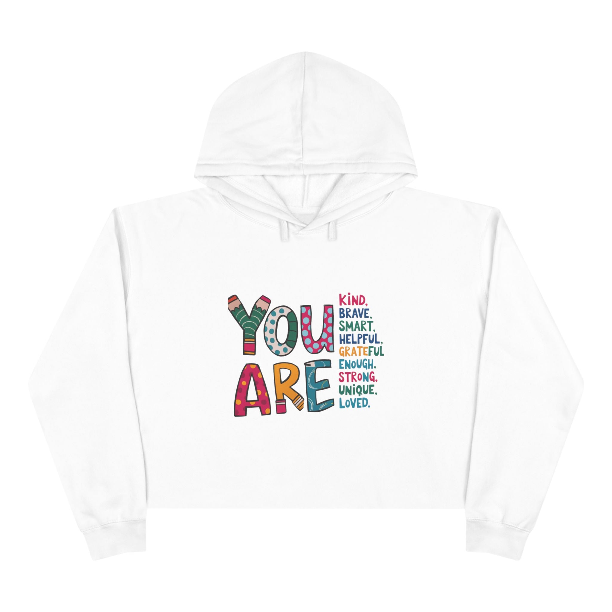 Inspirational Crop Hoodie - Perfect Gift for Friends, Motivation, Self-Care, Birthday, Casual Wear