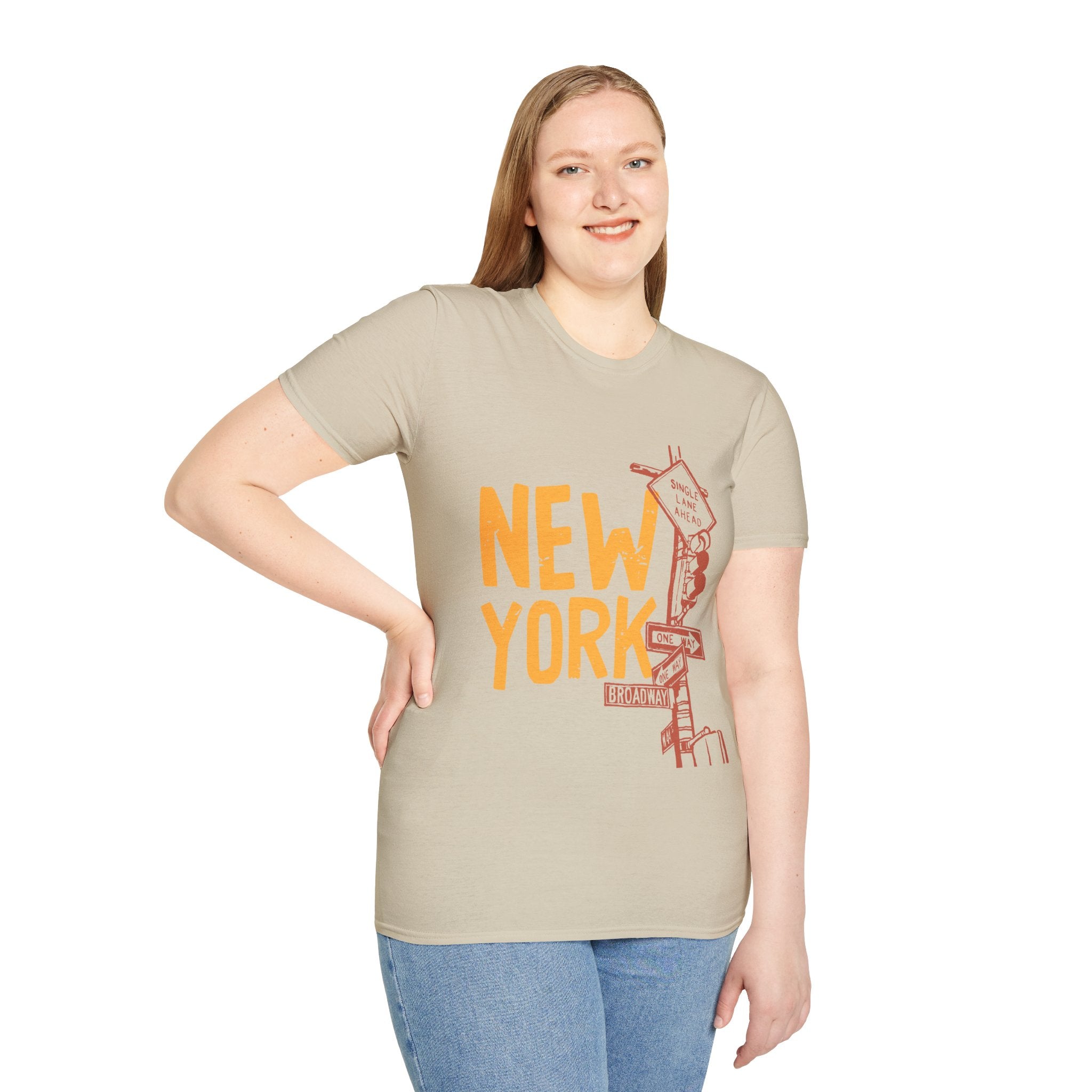 New York Skyline Unisex Softstyle T-Shirt, City Apparel, Travel Shirt, Gift for NYC Lovers, Casual Wear, Summer Fashion